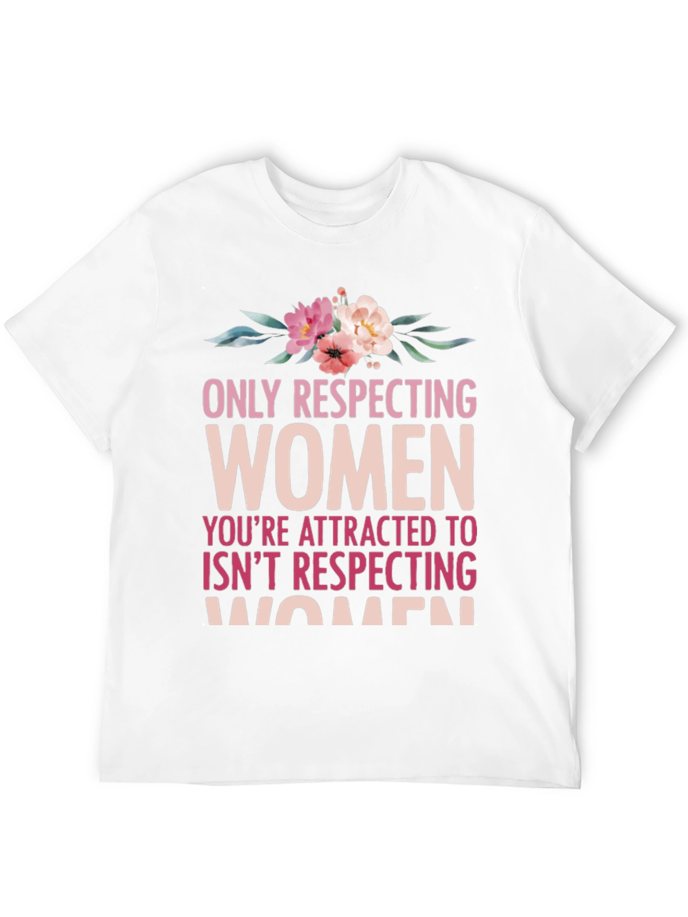 Respect Women Graphic Tee - Floral Design