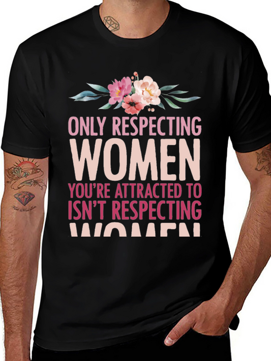 Respect Women Graphic Tee - Floral Design