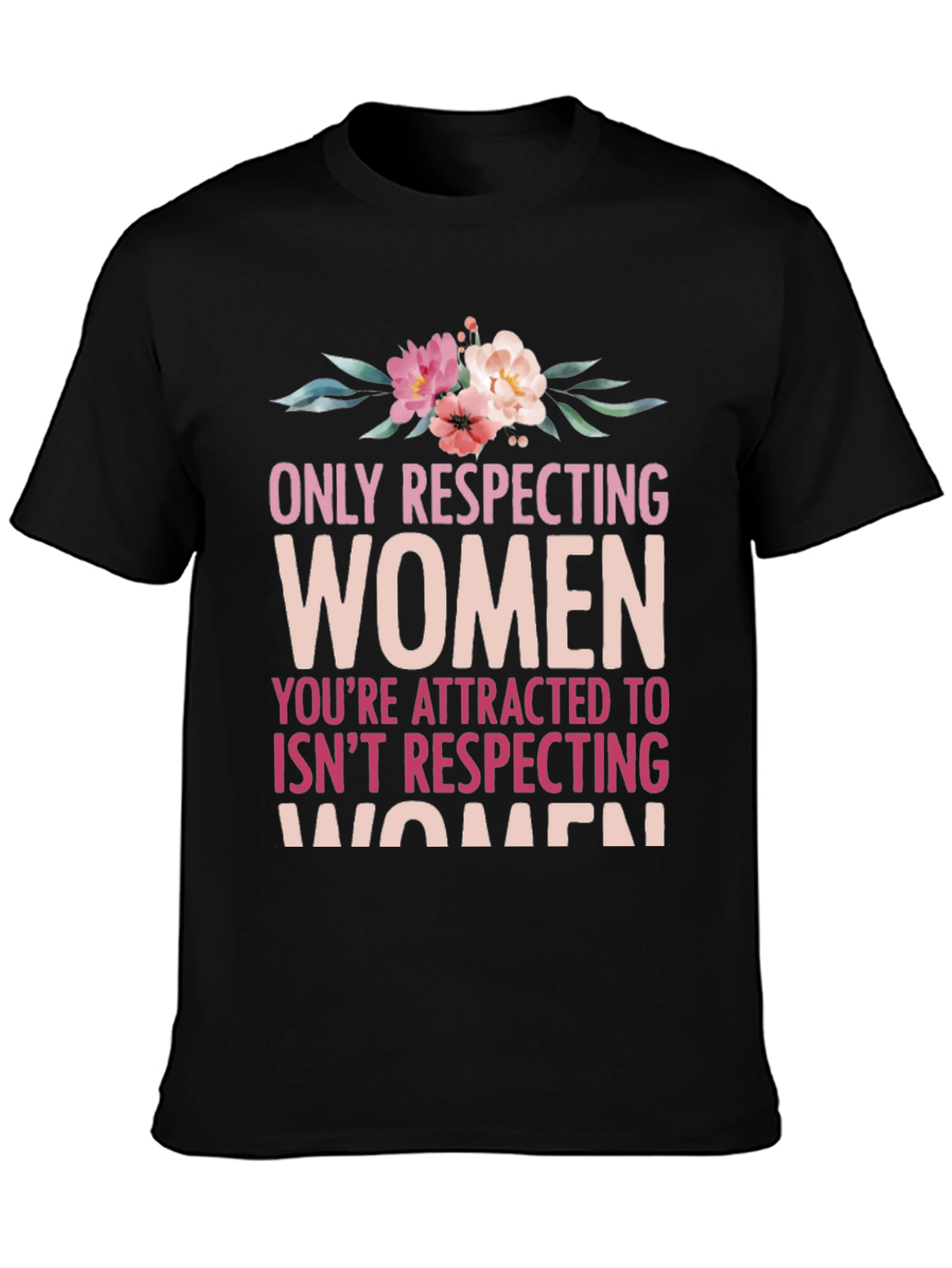 Respect Women Graphic Tee - Floral Design