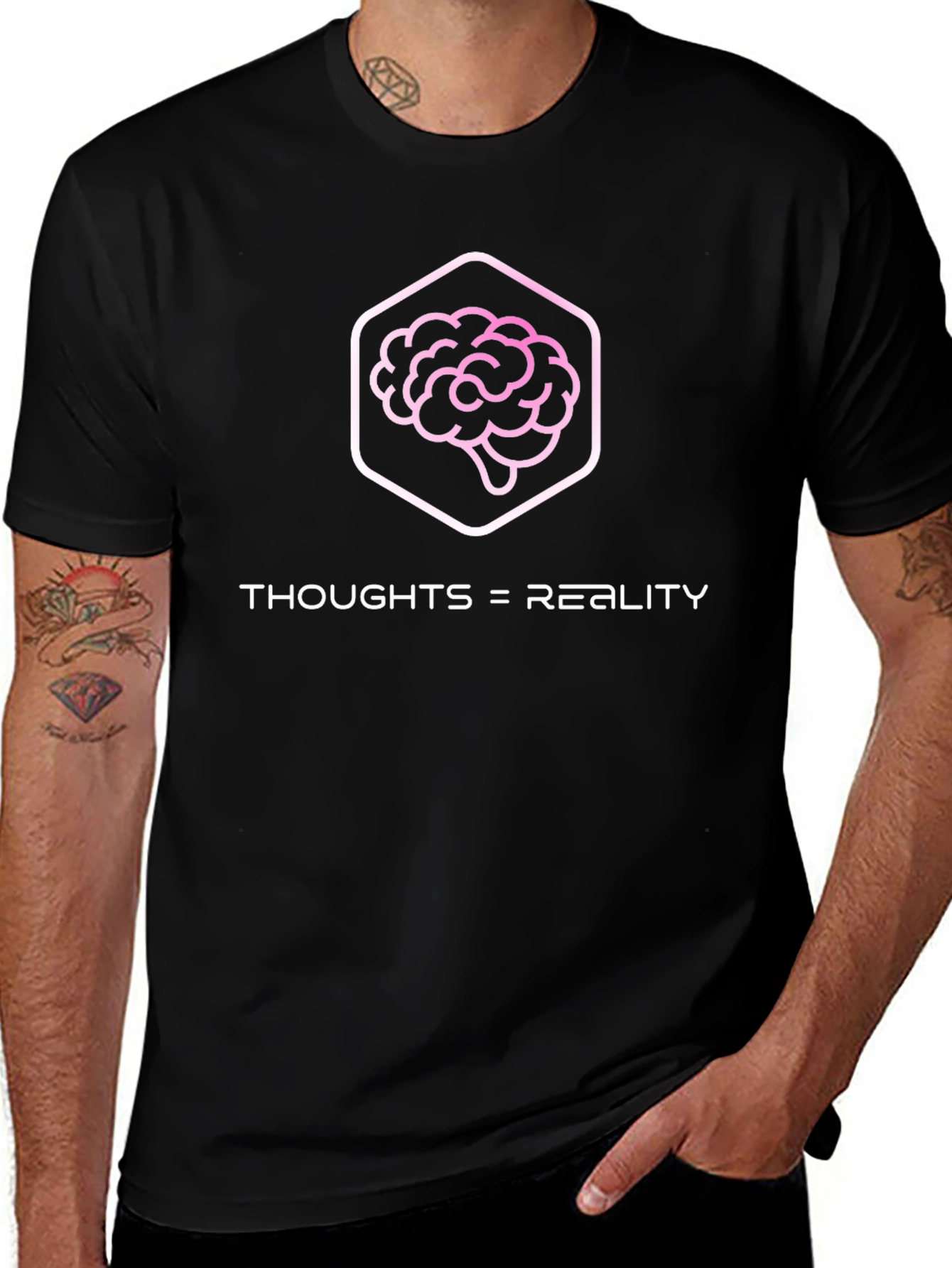 Thoughts = Reality Graphic Tee - Black