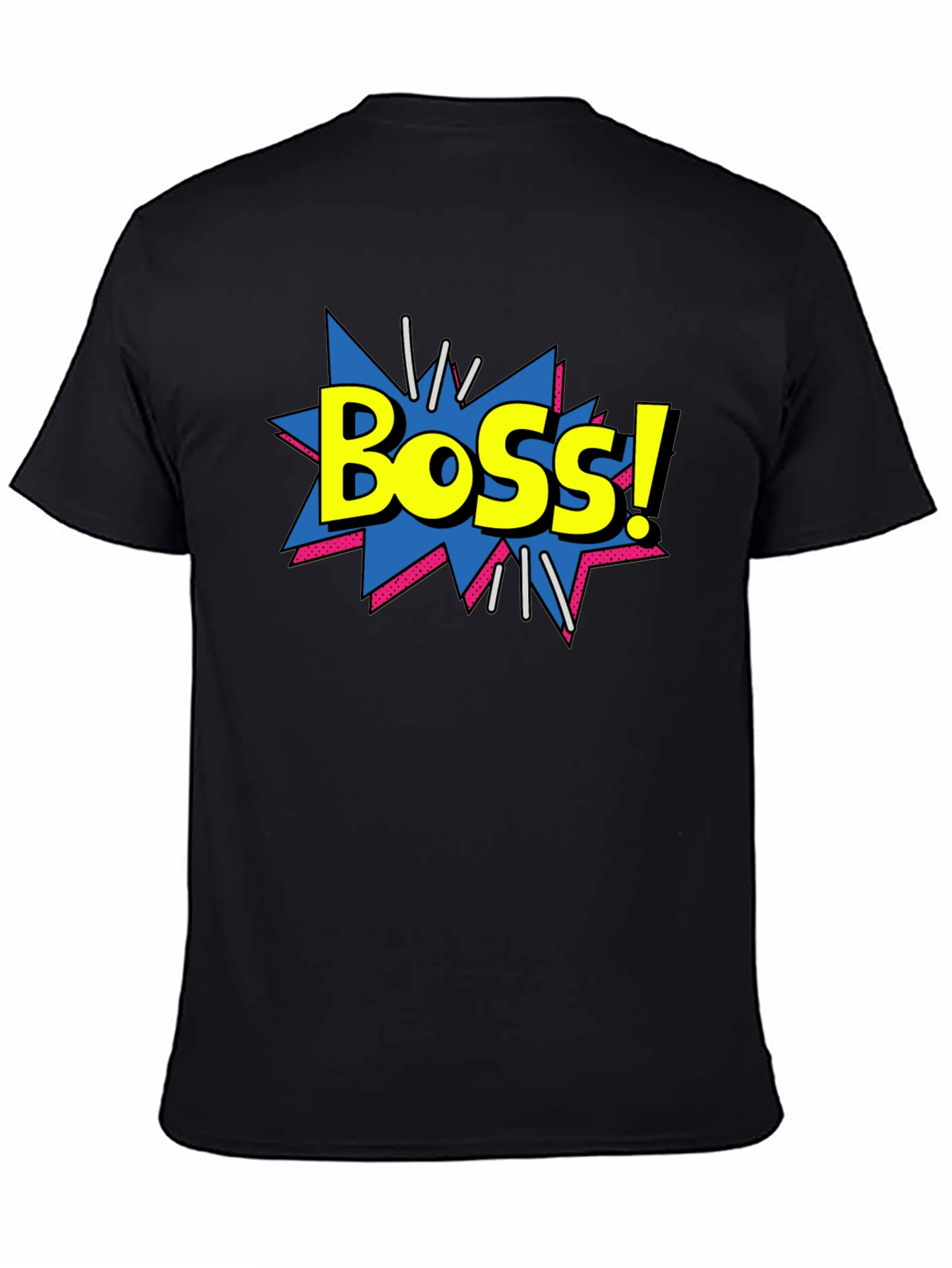 Boss! Graphic Black T-Shirt - Power Up Your Style