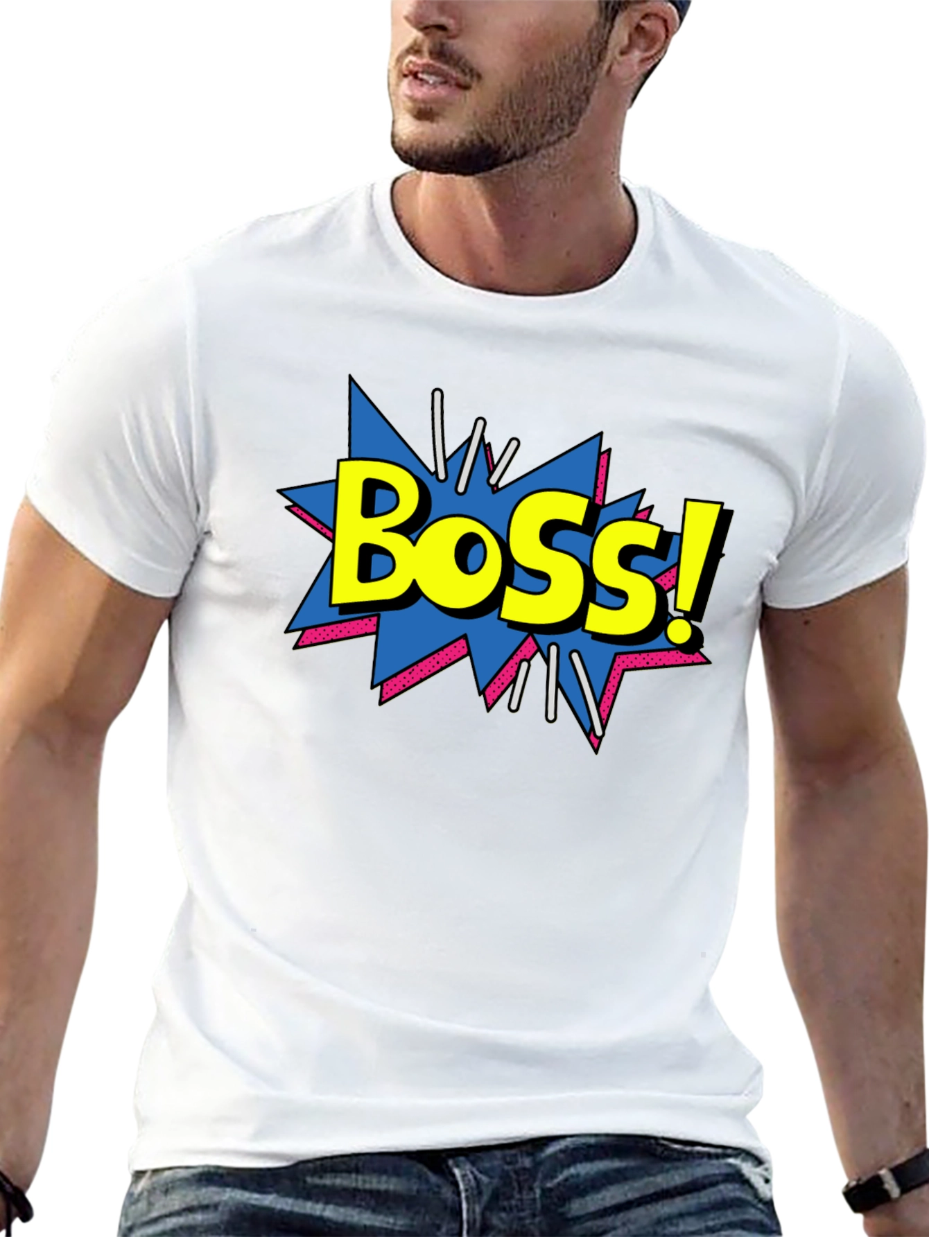 Boss! Graphic Black T-Shirt - Power Up Your Style