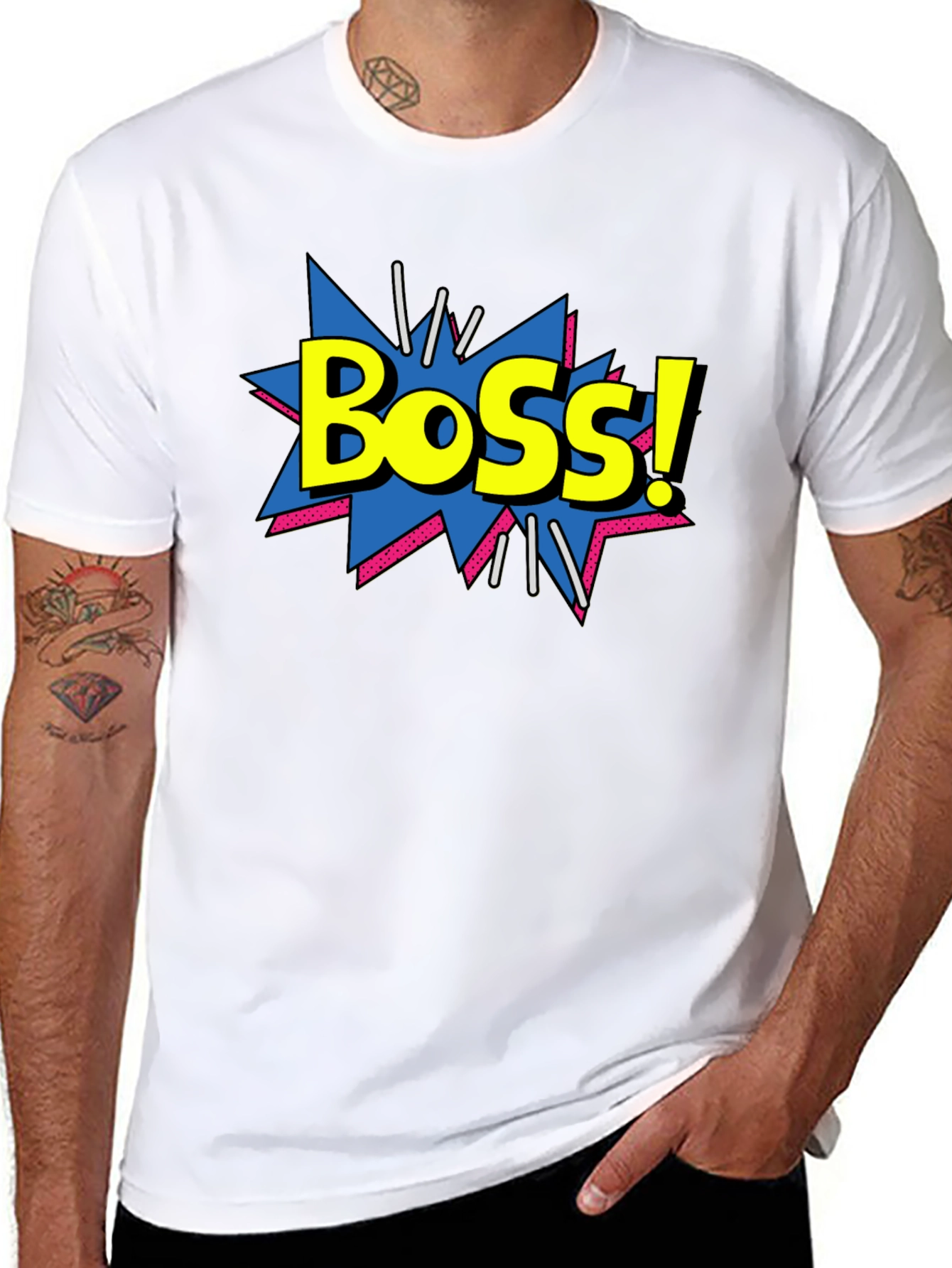 Boss! Graphic Black T-Shirt - Power Up Your Style