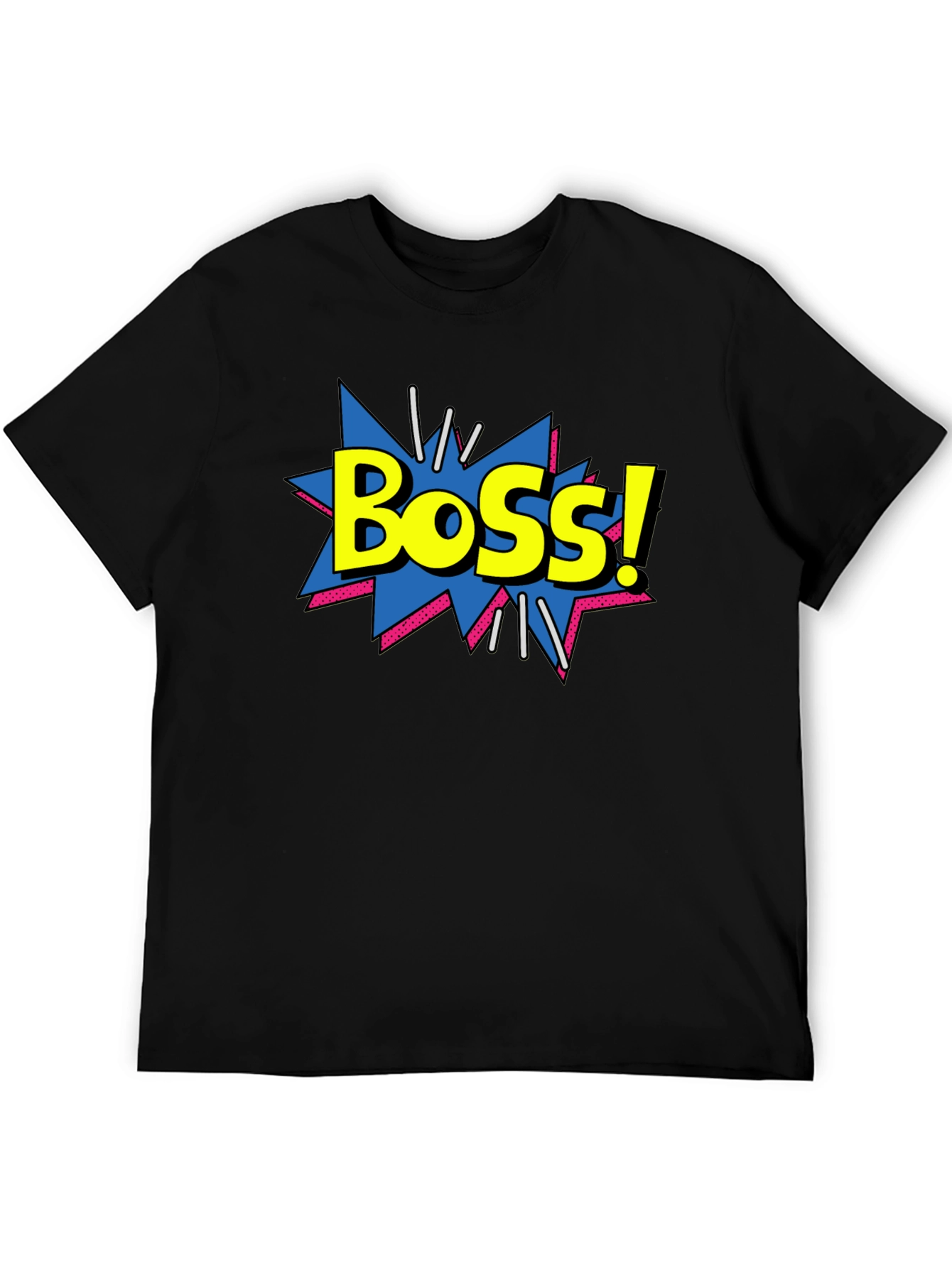 Boss! Graphic Black T-Shirt - Power Up Your Style