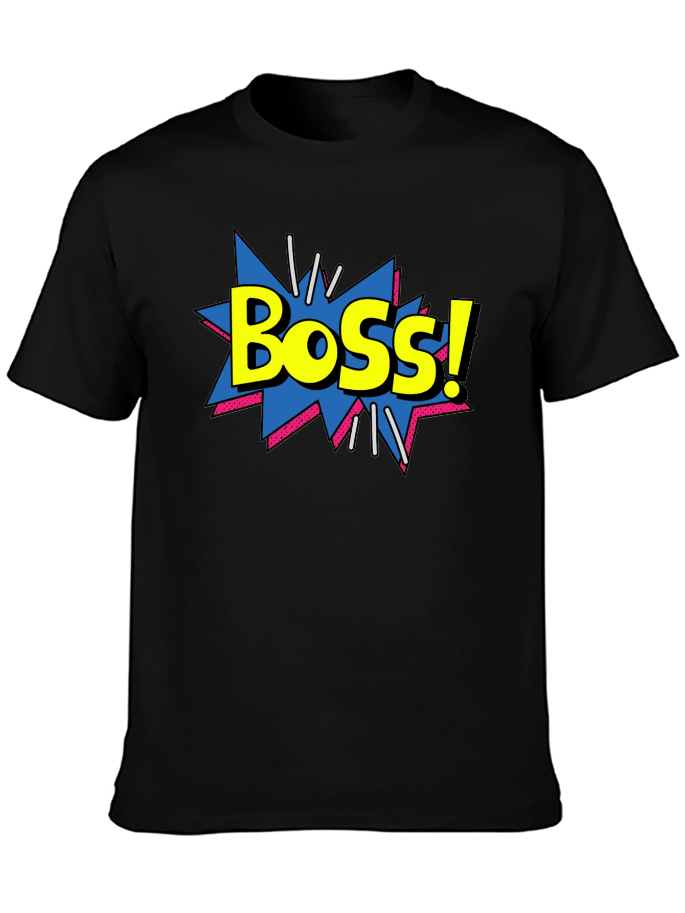 Boss! Graphic Black T-Shirt - Power Up Your Style