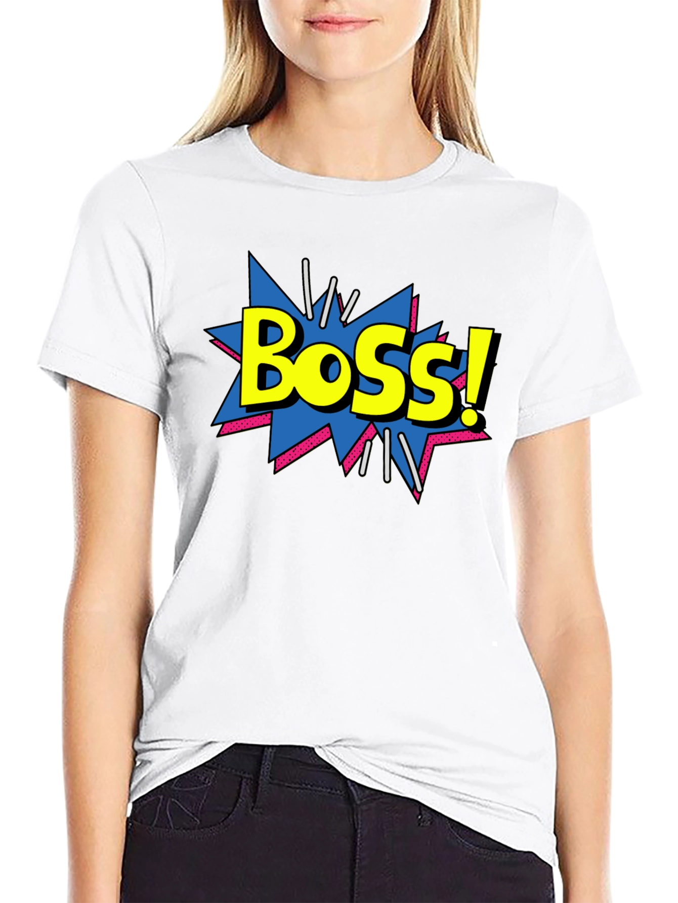 Boss! Graphic Black T-Shirt - Power Up Your Style
