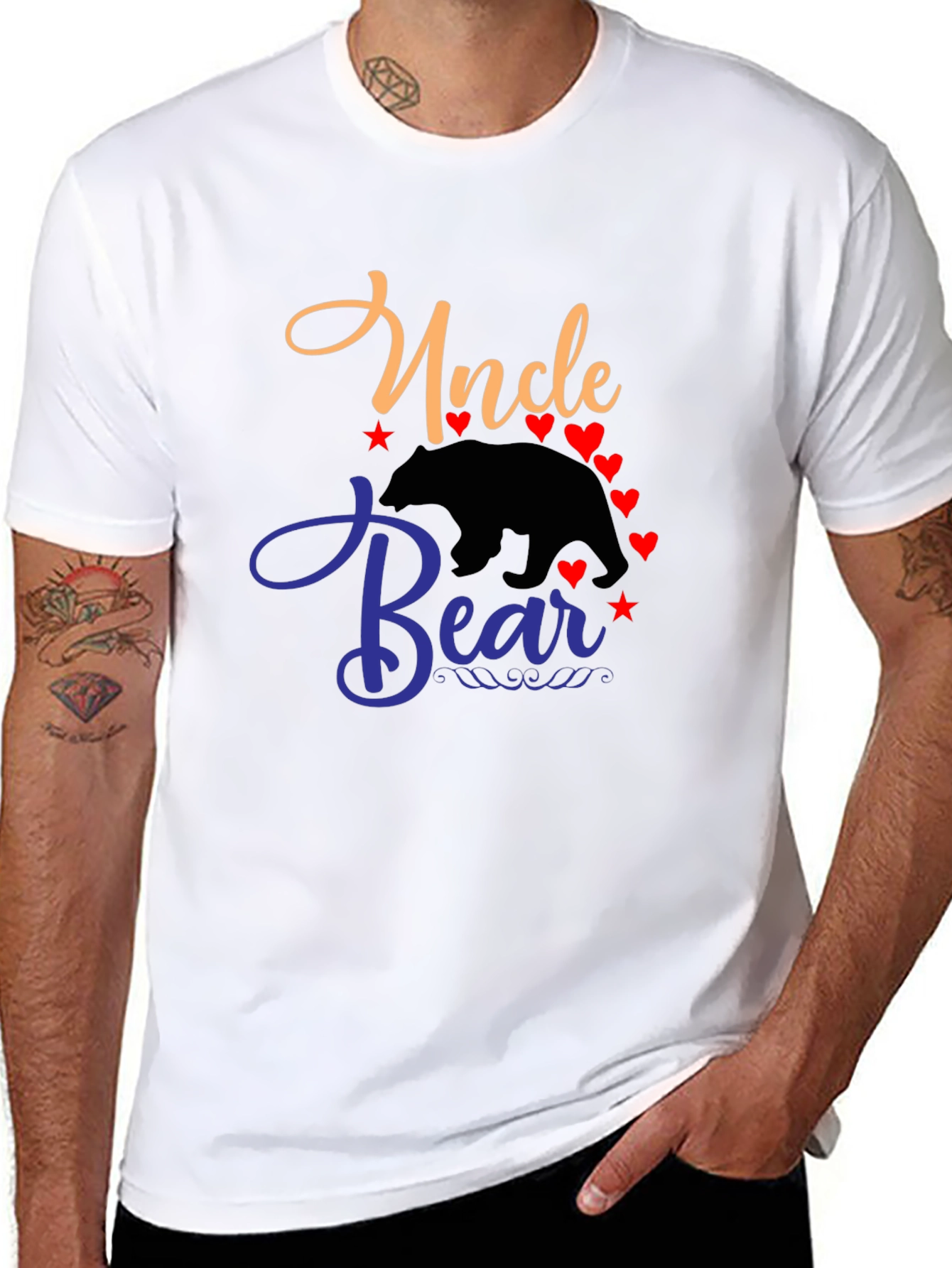 Uncle Bear T-Shirt - Mens Black Tee