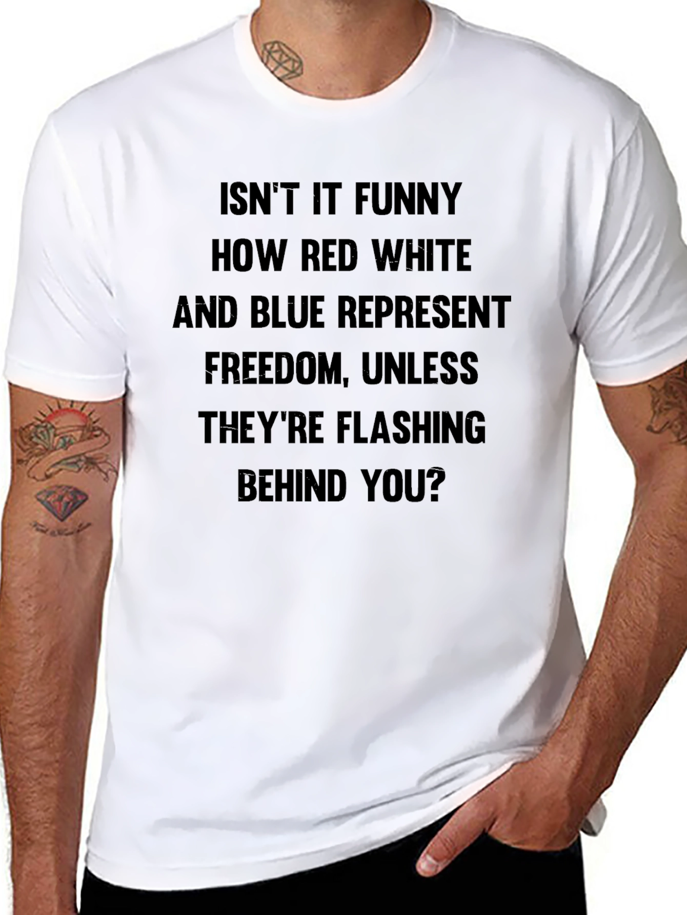 Funny Red White & Blue Freedom T-Shirt