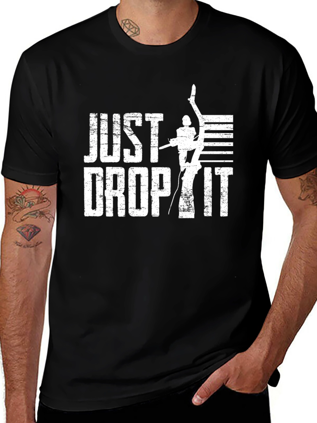 Just Drop It Black T-Shirt