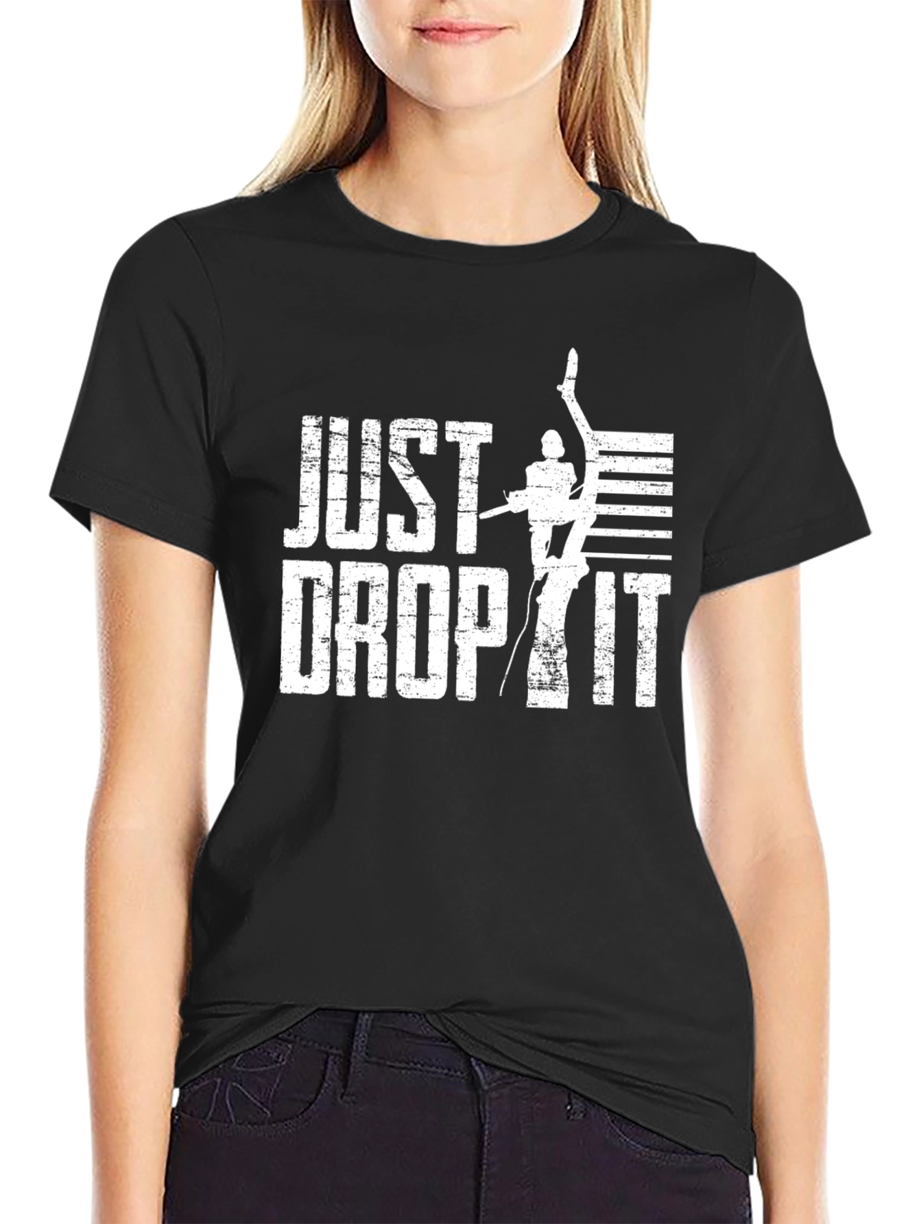Just Drop It Black T-Shirt