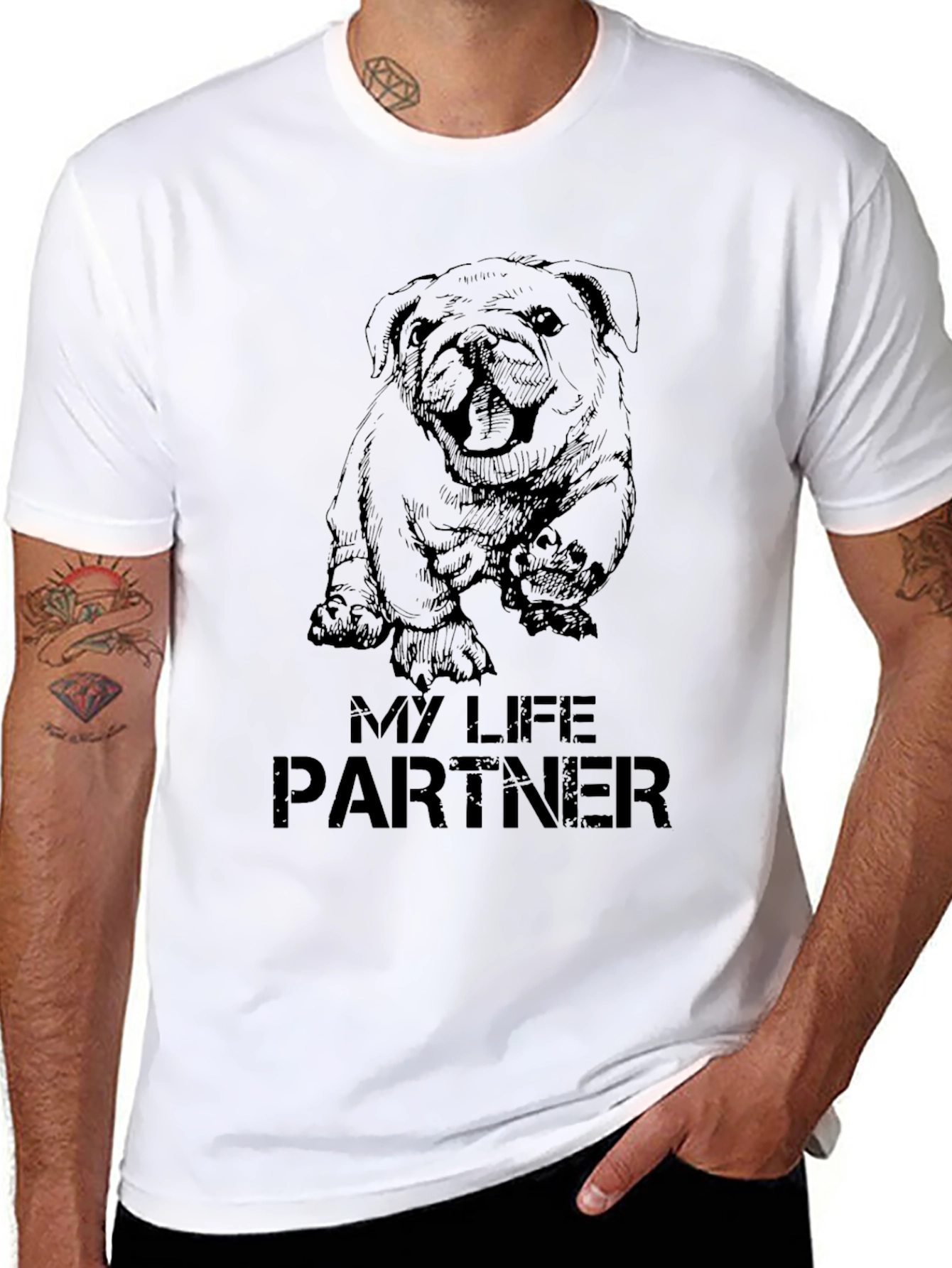 My Life Partner Dog Graphic T-Shirt