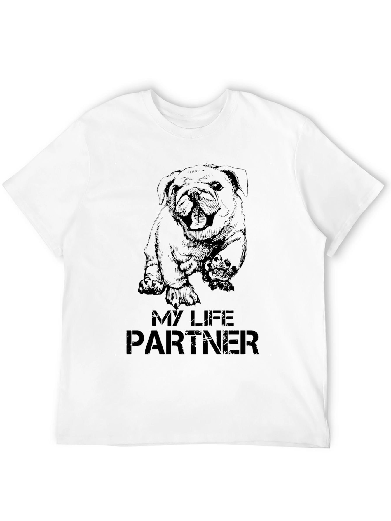 My Life Partner Dog Graphic T-Shirt
