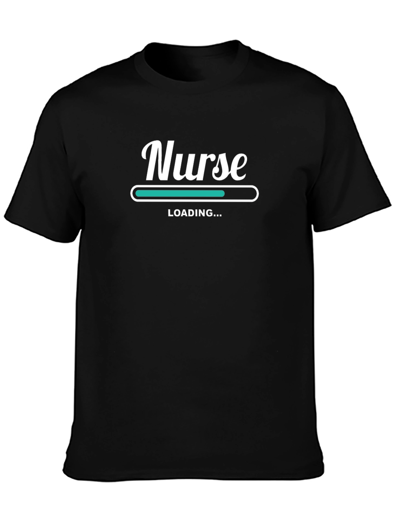 Nurse Loading Black Graphic T-Shirt