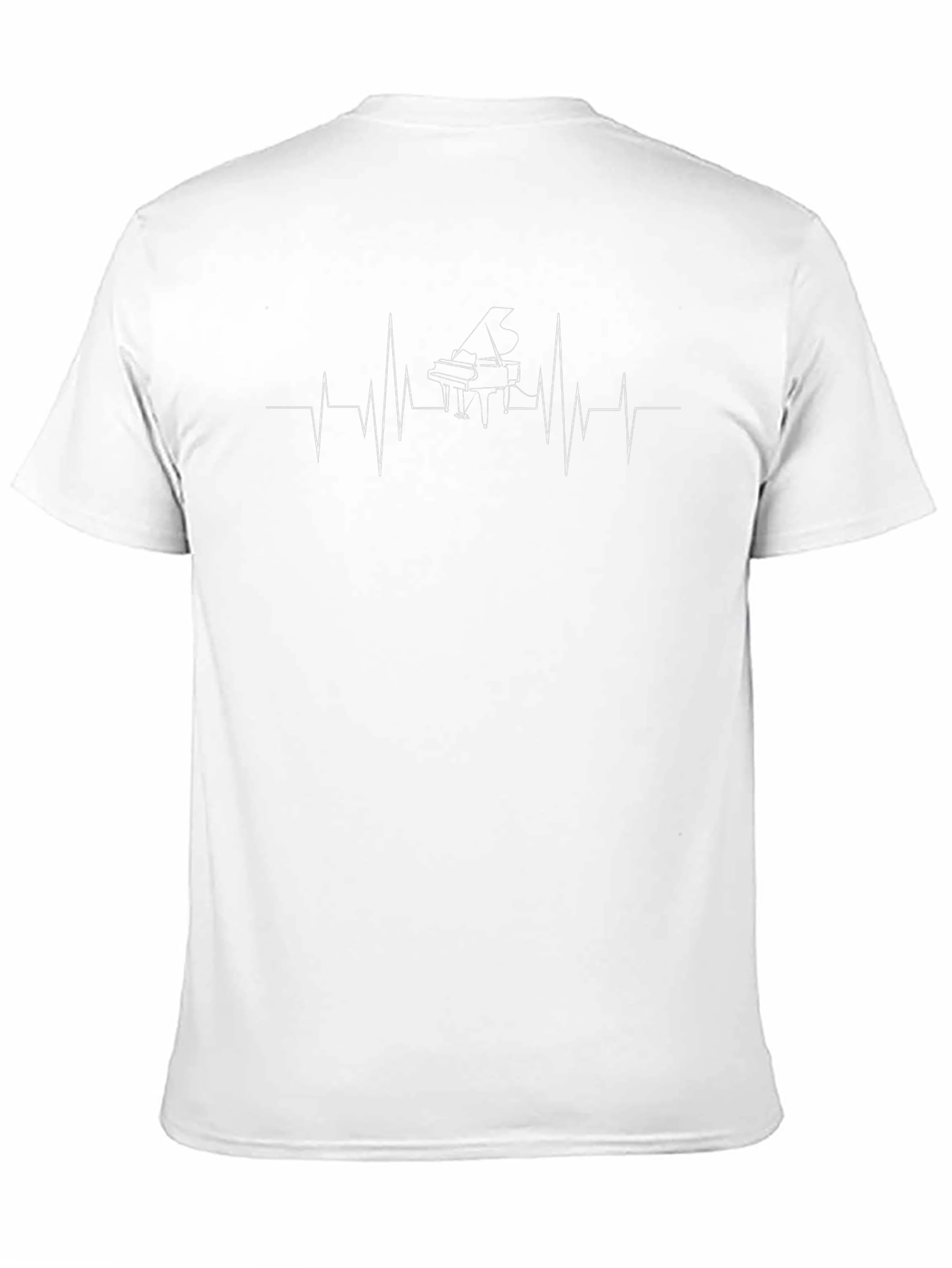 Piano Heartbeat Graphic Tee - Music Lovers T-Shirt