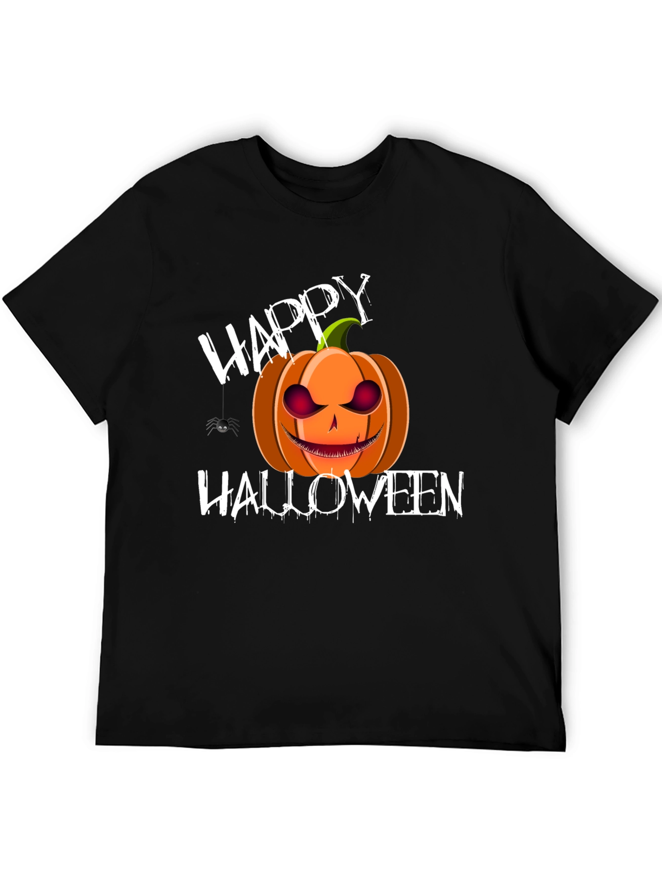 Happy Halloween Pumpkin T-Shirt - Spooky Holiday Tee