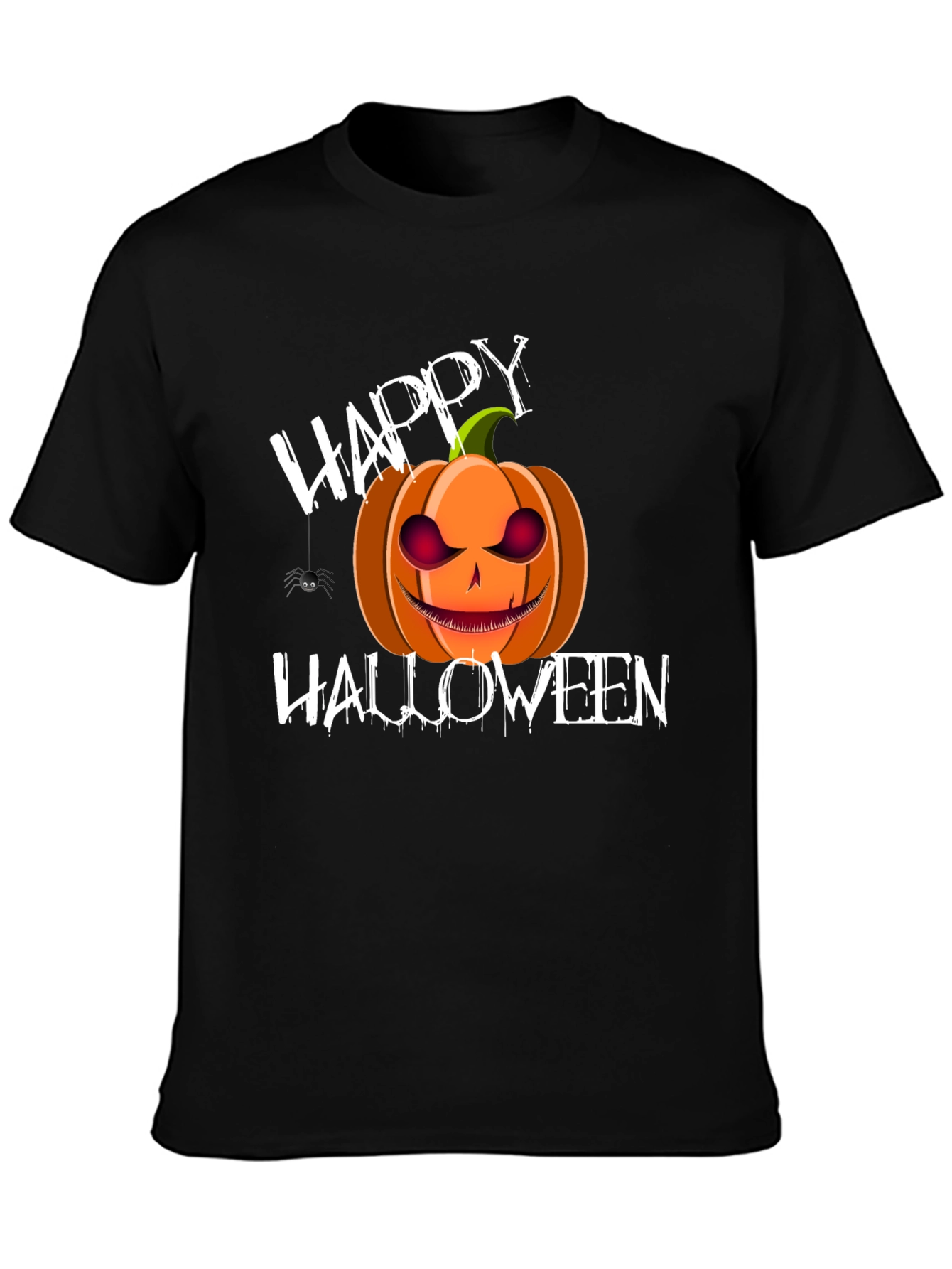 Happy Halloween Pumpkin T-Shirt - Spooky Holiday Tee
