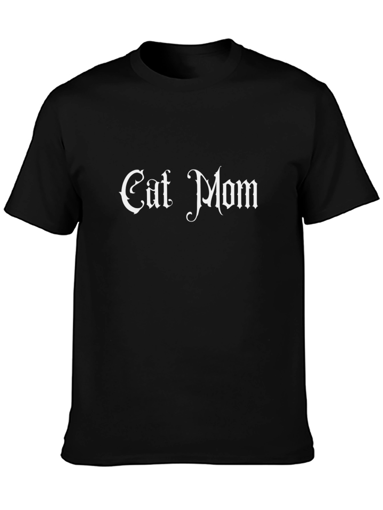 Cat Mom Graphic T-Shirt - Black Cotton Tee