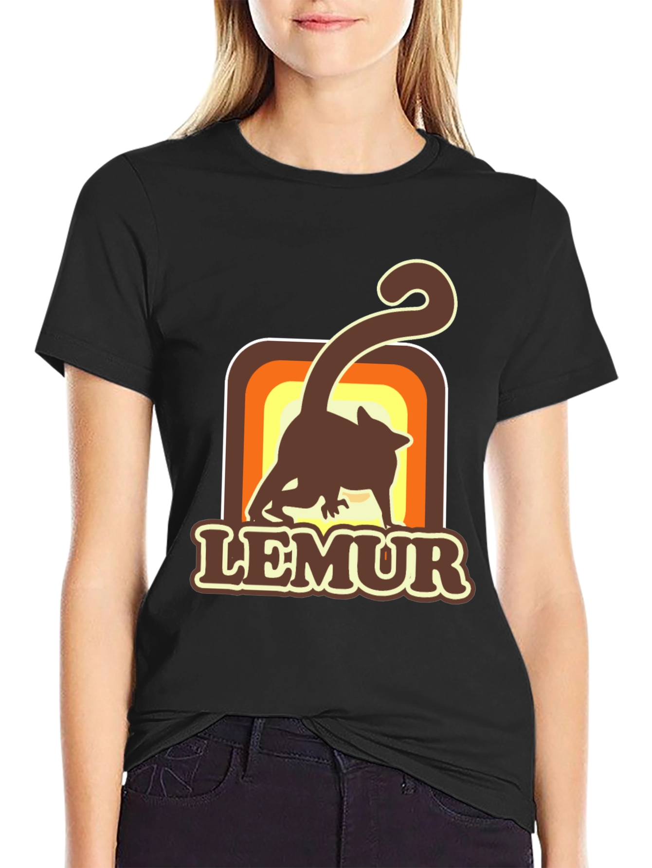 Retro Lemur Graphic T-Shirt - Soft Cotton Tee