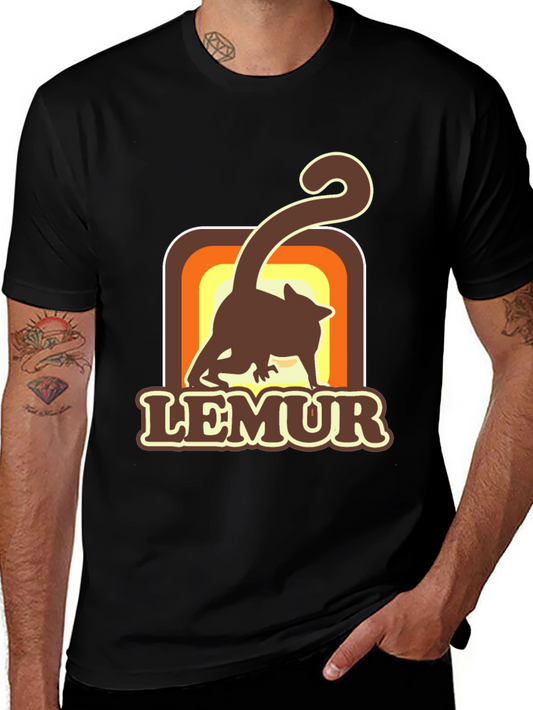Retro Lemur Graphic T-Shirt - Soft Cotton Tee