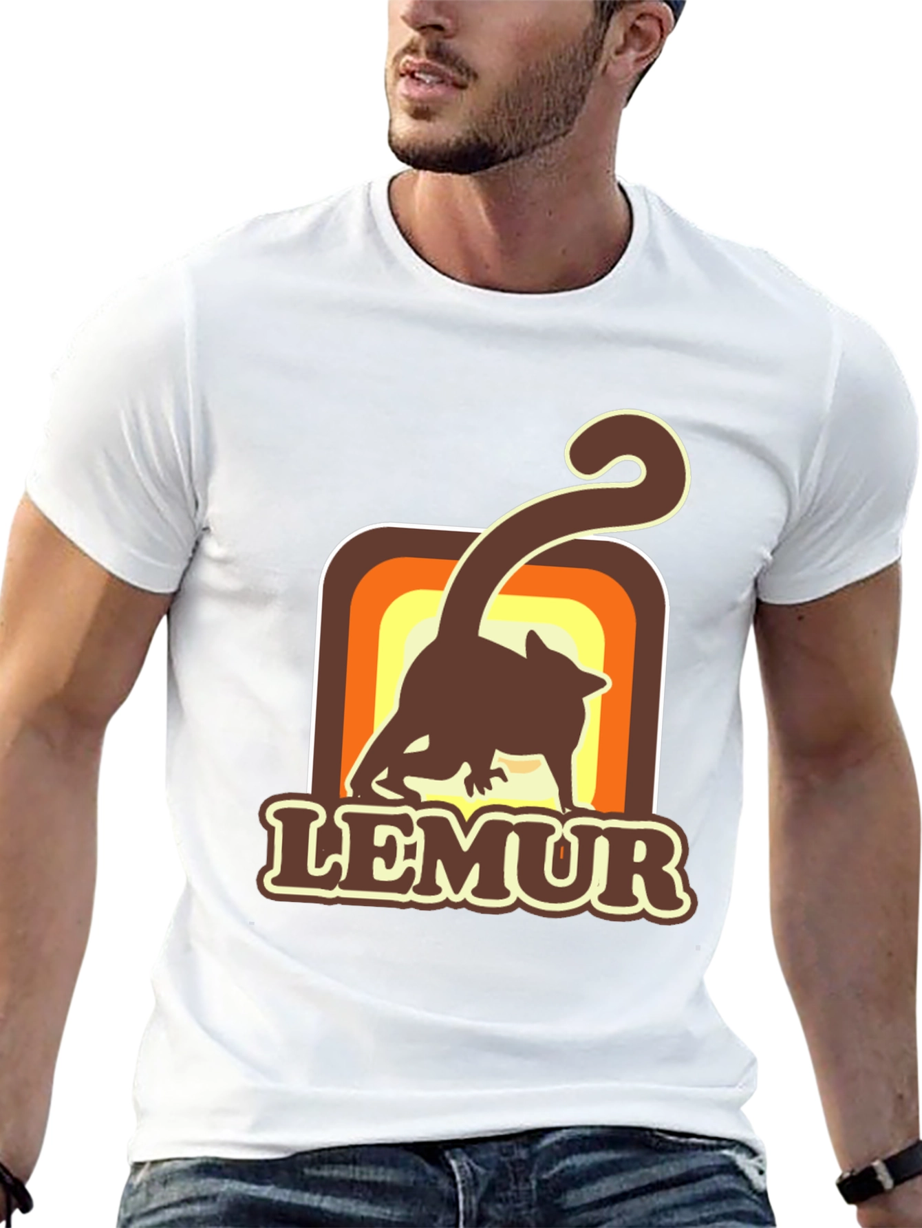 Retro Lemur Graphic T-Shirt - Soft Cotton Tee