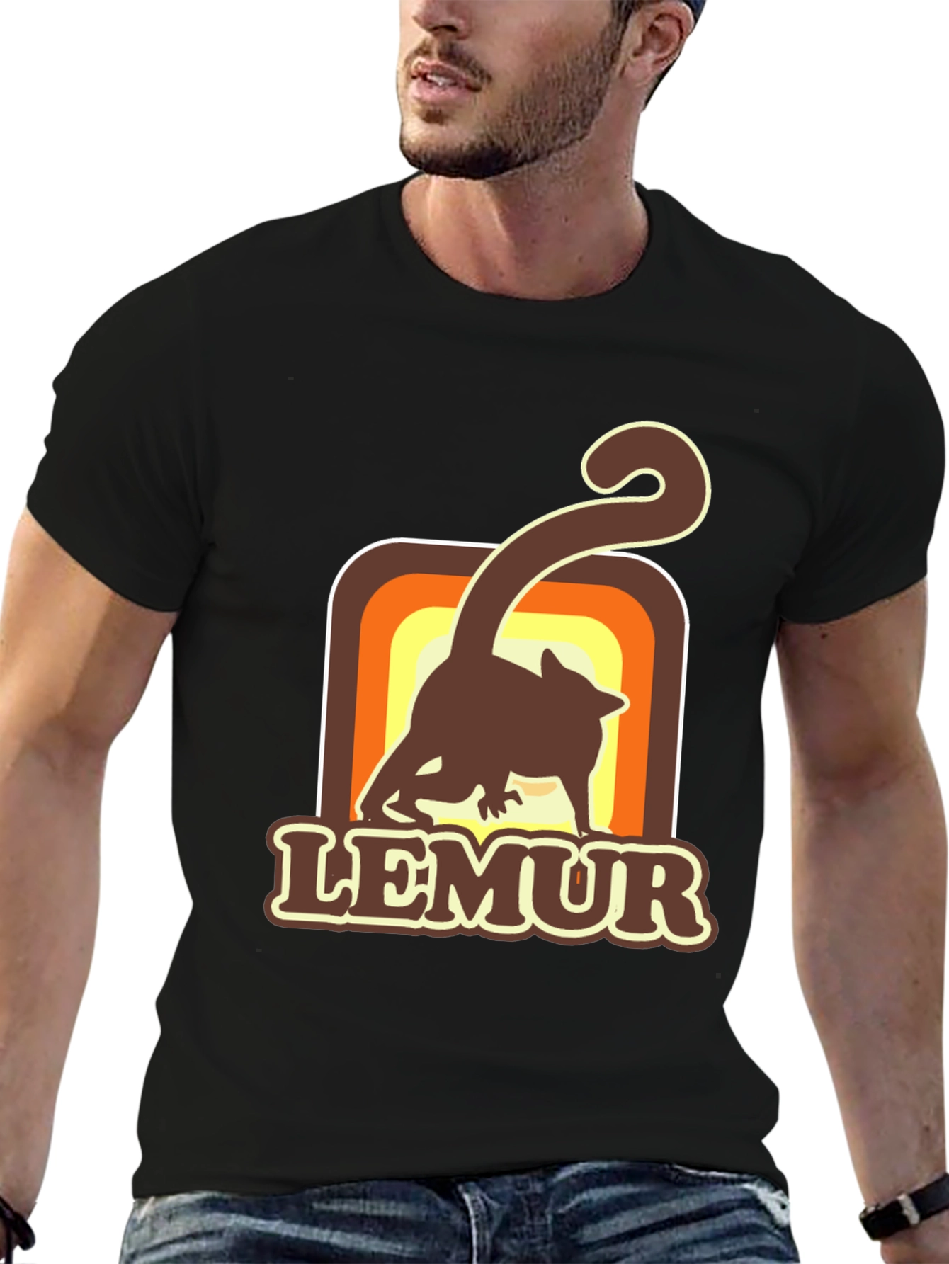 Retro Lemur Graphic T-Shirt - Soft Cotton Tee