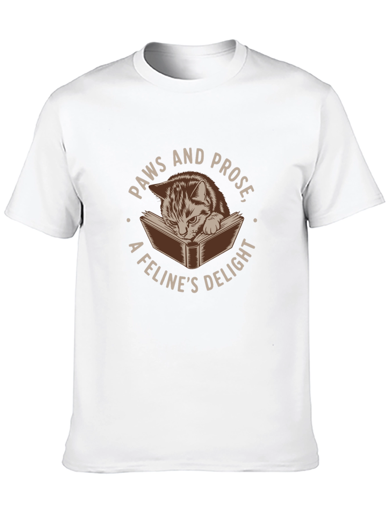 Paws and Prose Cat Lovers T-Shirt