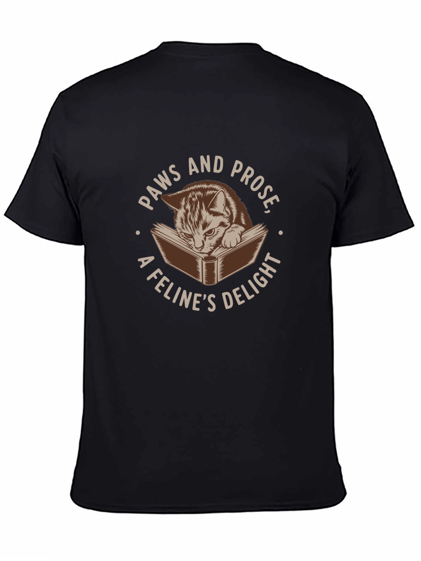 Paws and Prose Cat Lovers T-Shirt