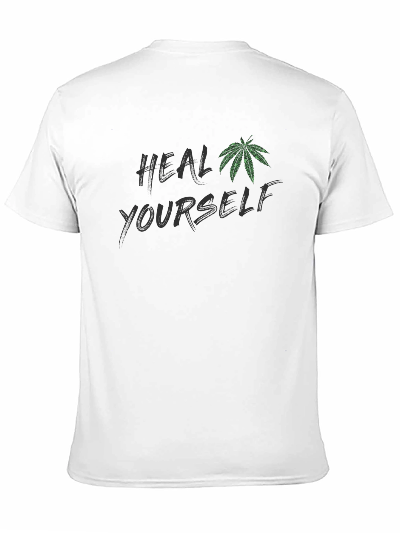 Heal Yourself Marijuana Leaf Graphic Tee