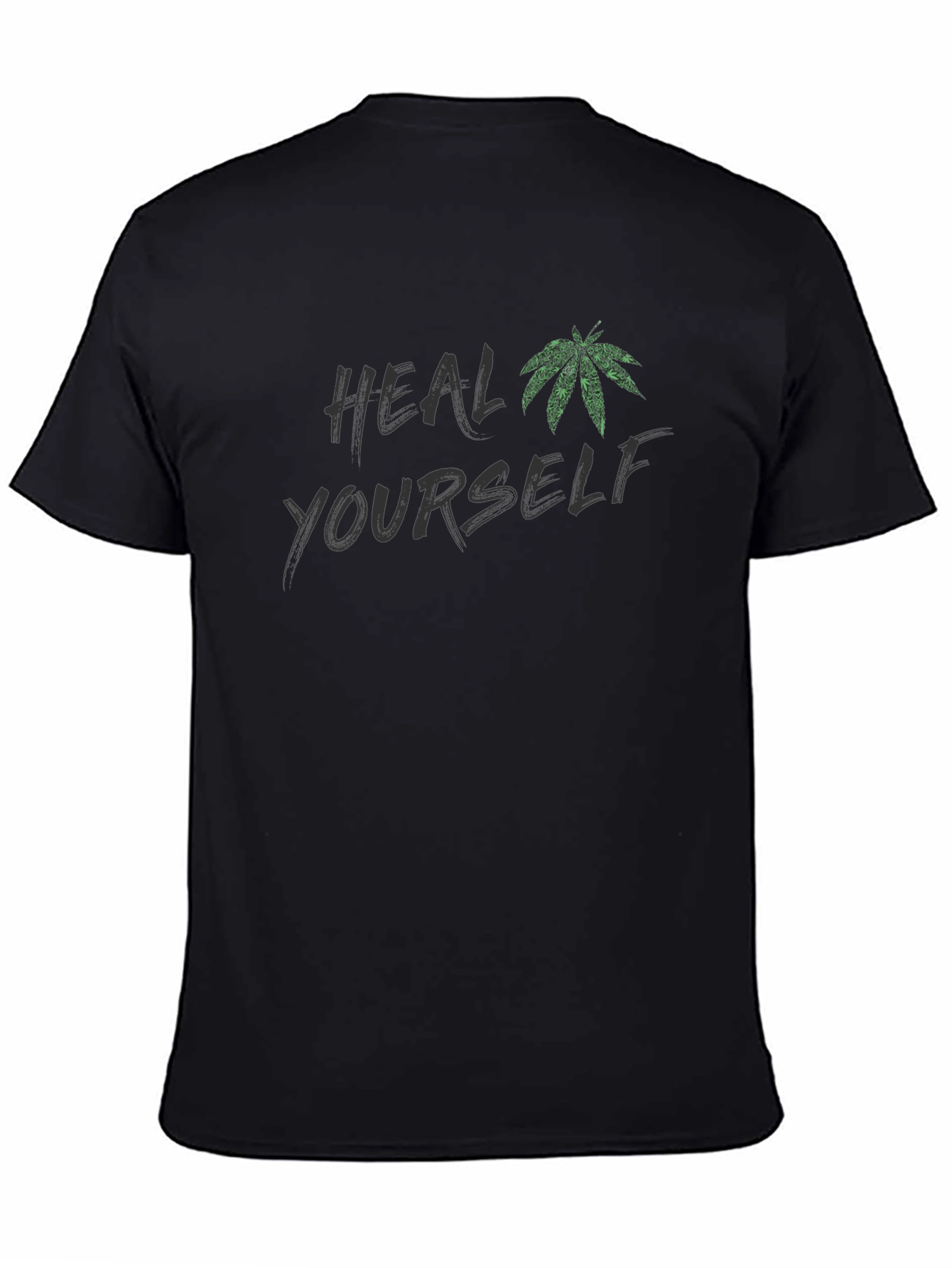 Heal Yourself Marijuana Leaf Graphic Tee