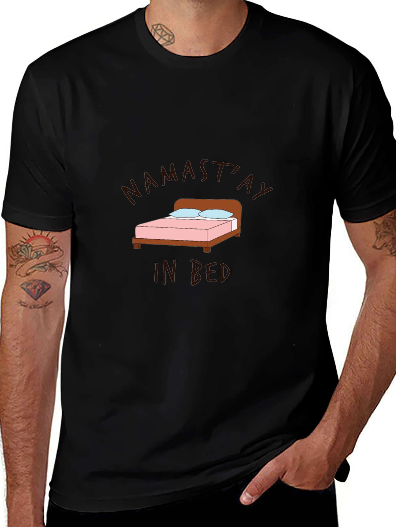 Namastay in Bed Graphic T-Shirt