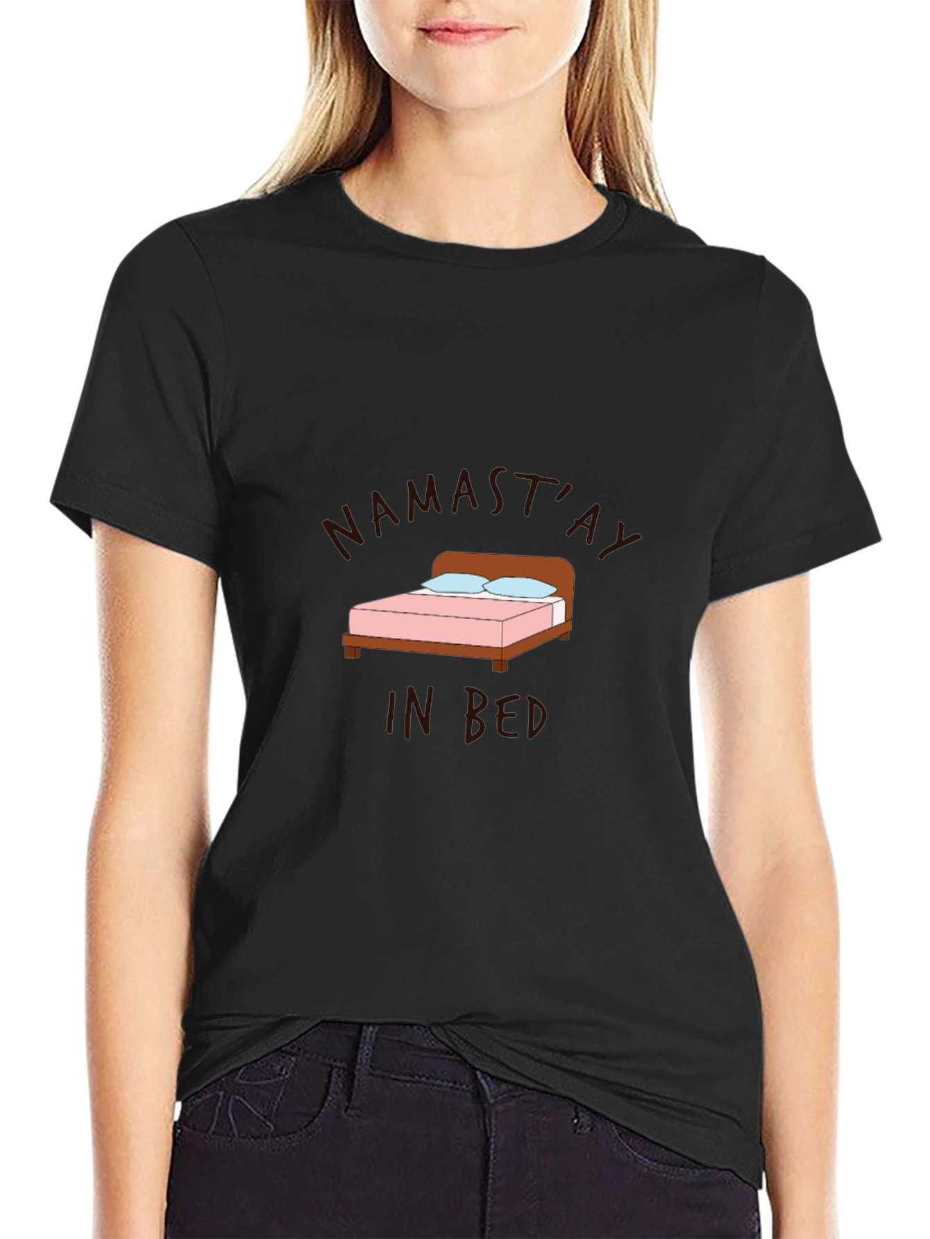 Namastay in Bed Graphic T-Shirt