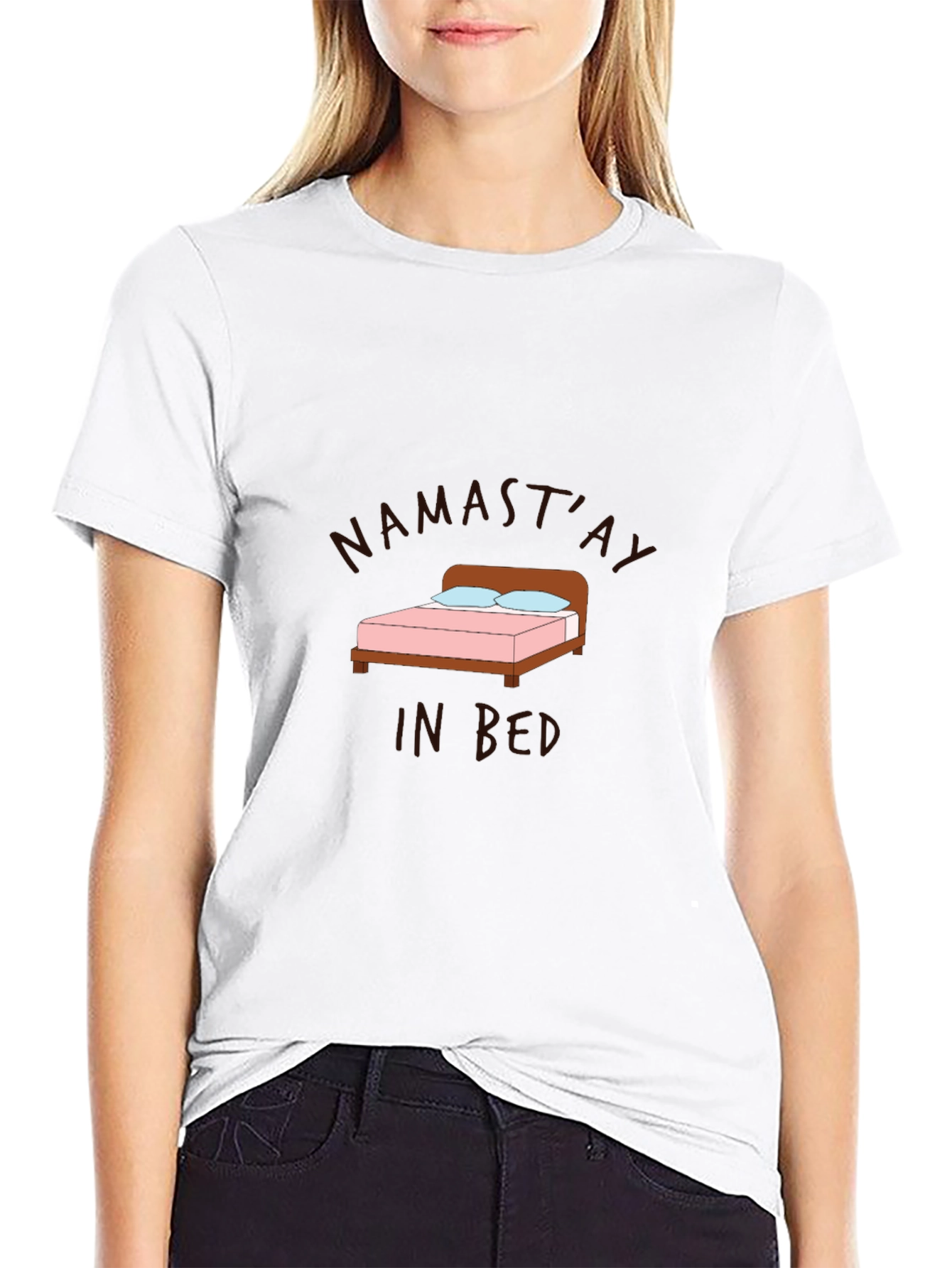 Namastay in Bed Graphic T-Shirt