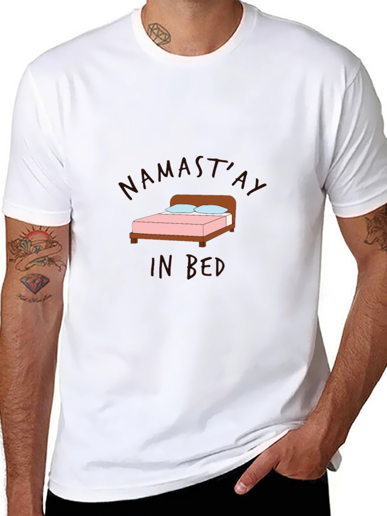 Namastay in Bed Graphic T-Shirt