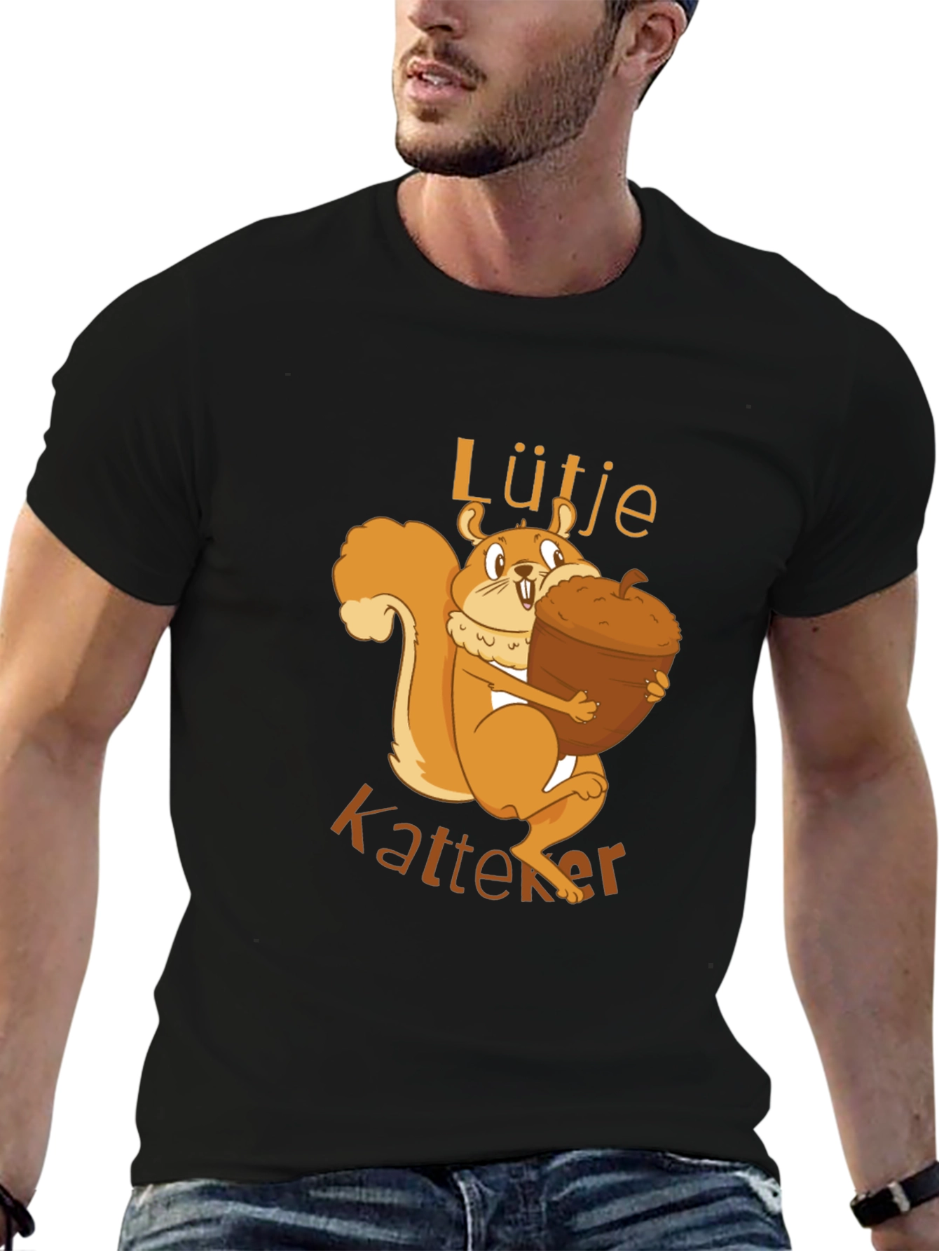 Cute Squirrel Acorn Graphic Tee