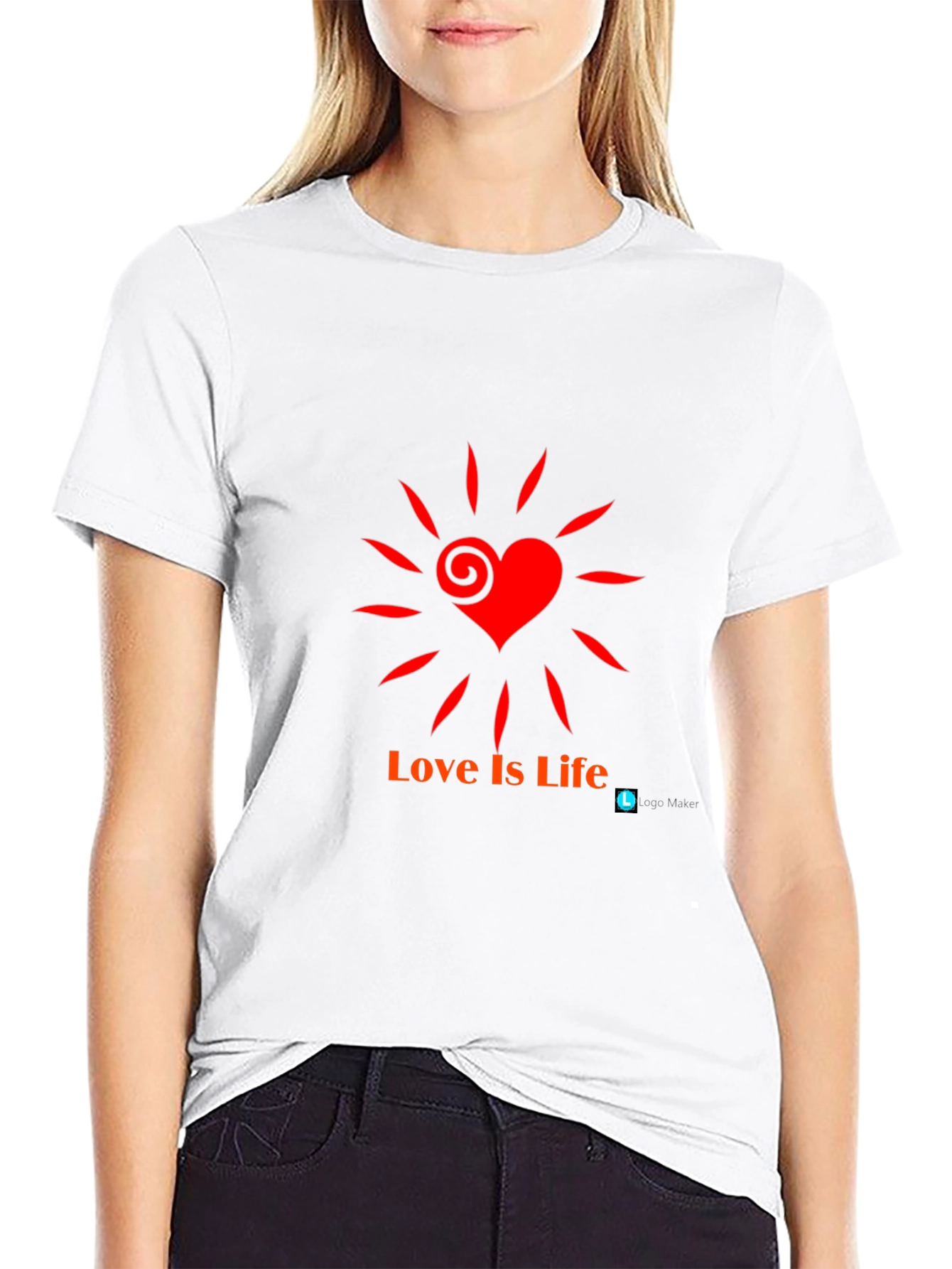 Love is Life T-Shirt - Black Casual Tee