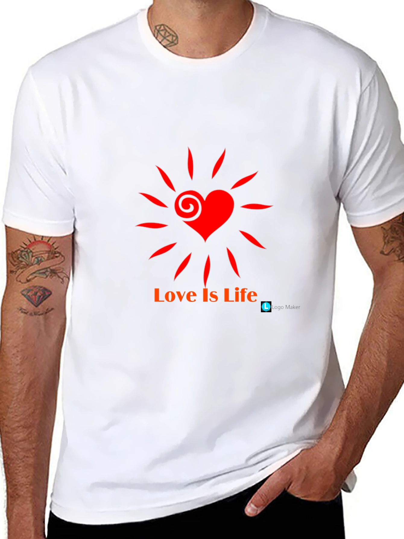 Love is Life T-Shirt - Black Casual Tee