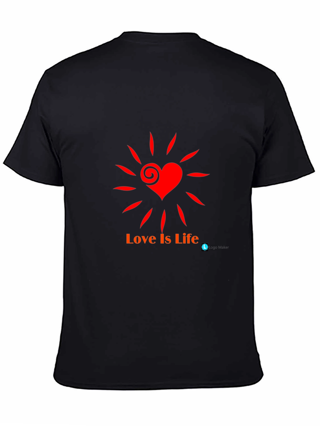Love is Life T-Shirt - Black Casual Tee
