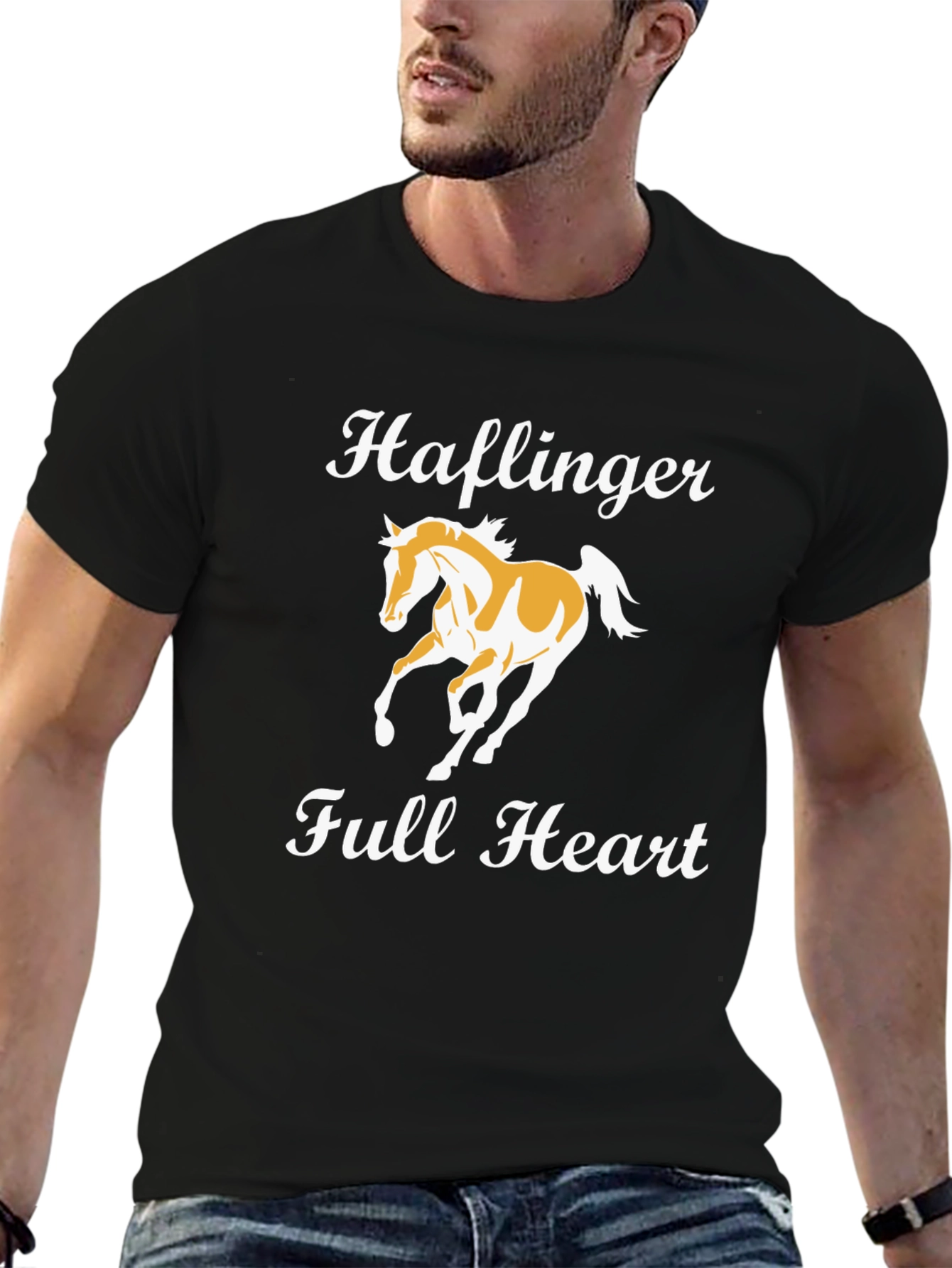 Haflinger Full Heart Black T-Shirt