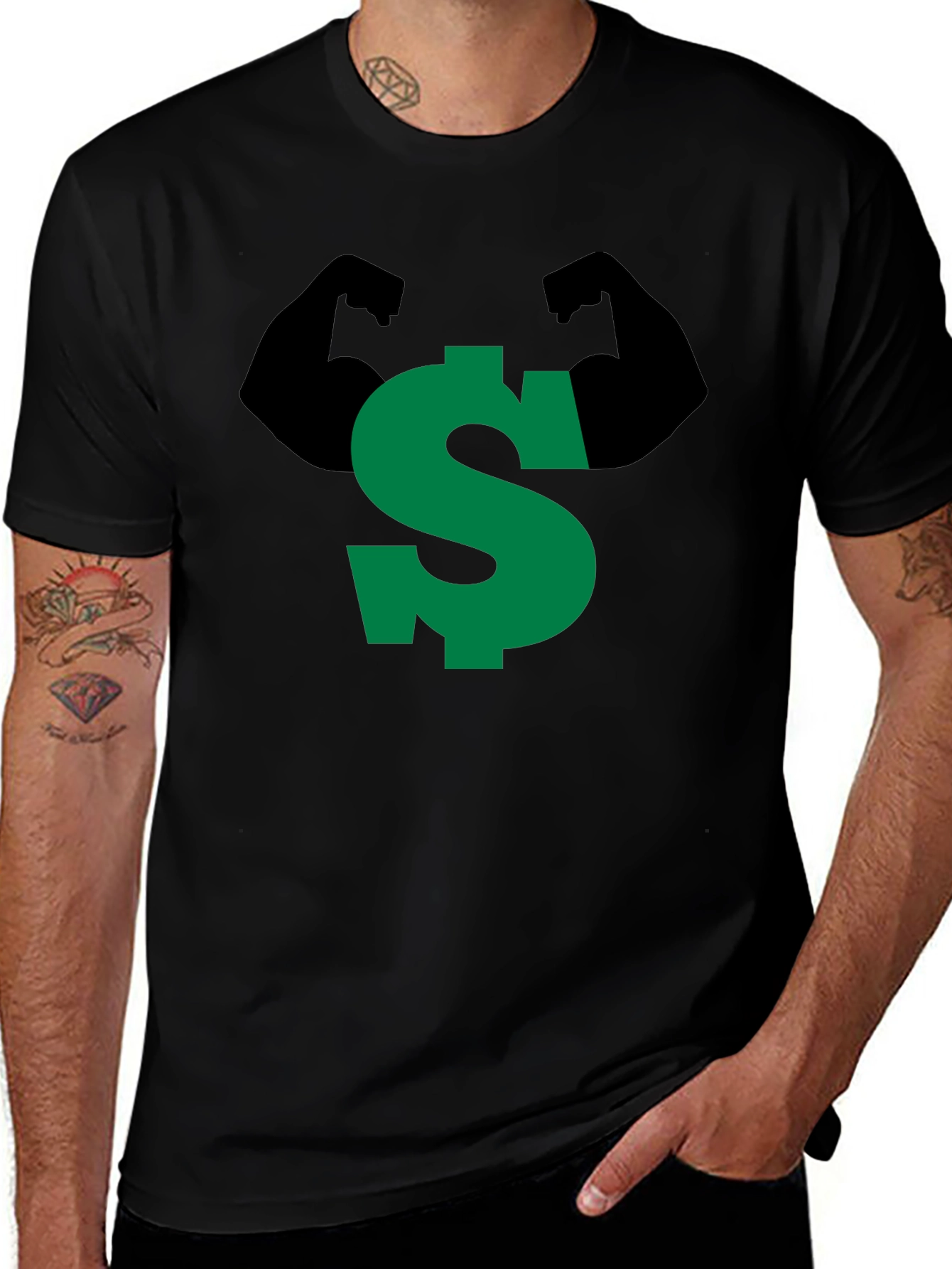 Strong Dollar Sign Graphic Tee
