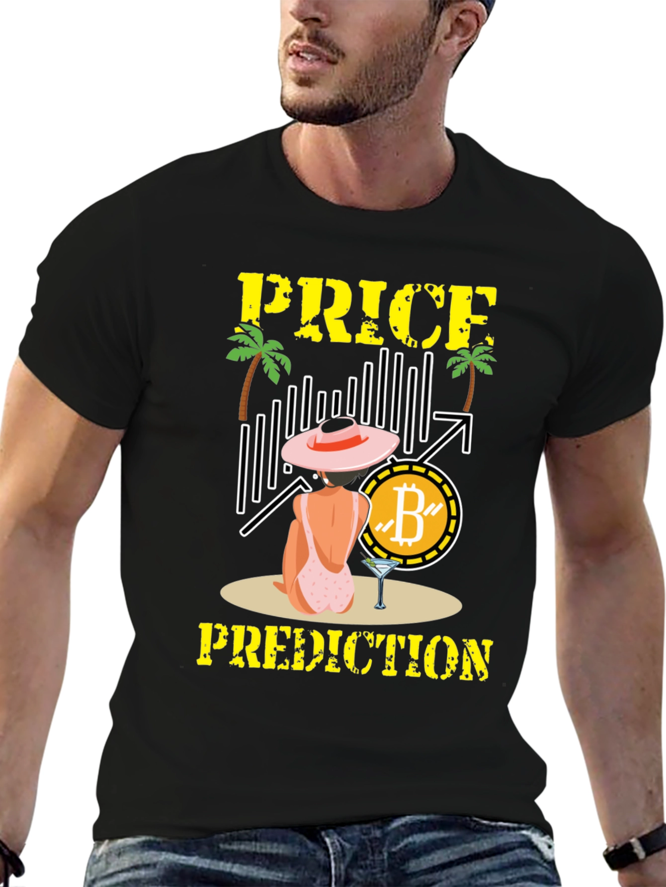 Bitcoin Price Prediction Black T-Shirt