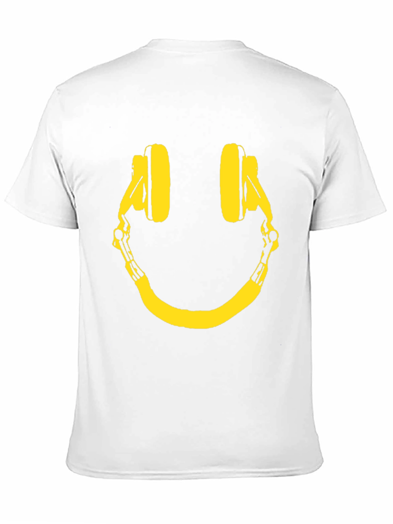 Smiley Headphone Graphic Tee - Black