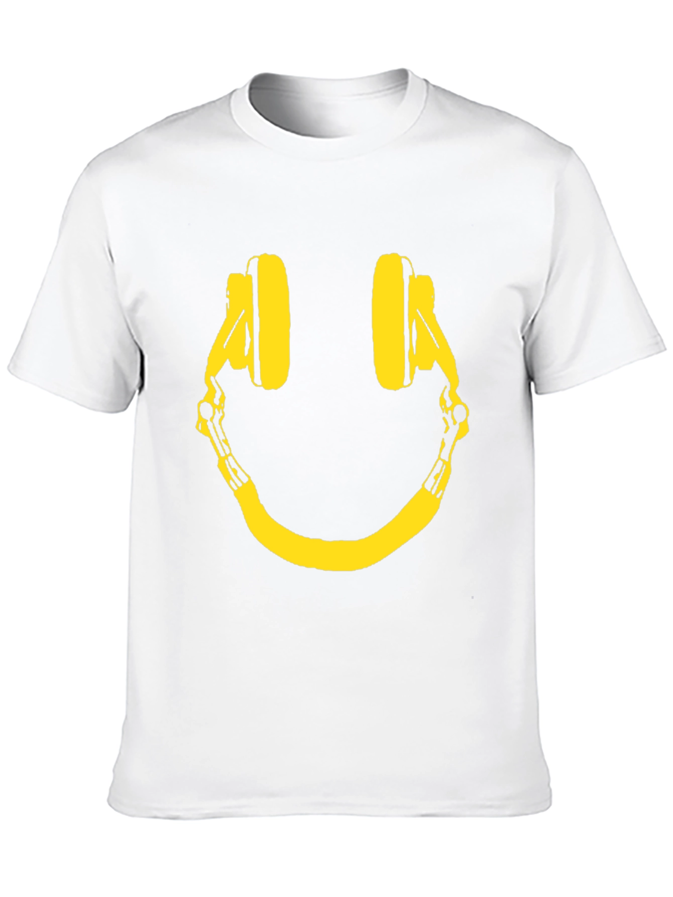 Smiley Headphone Graphic Tee - Black