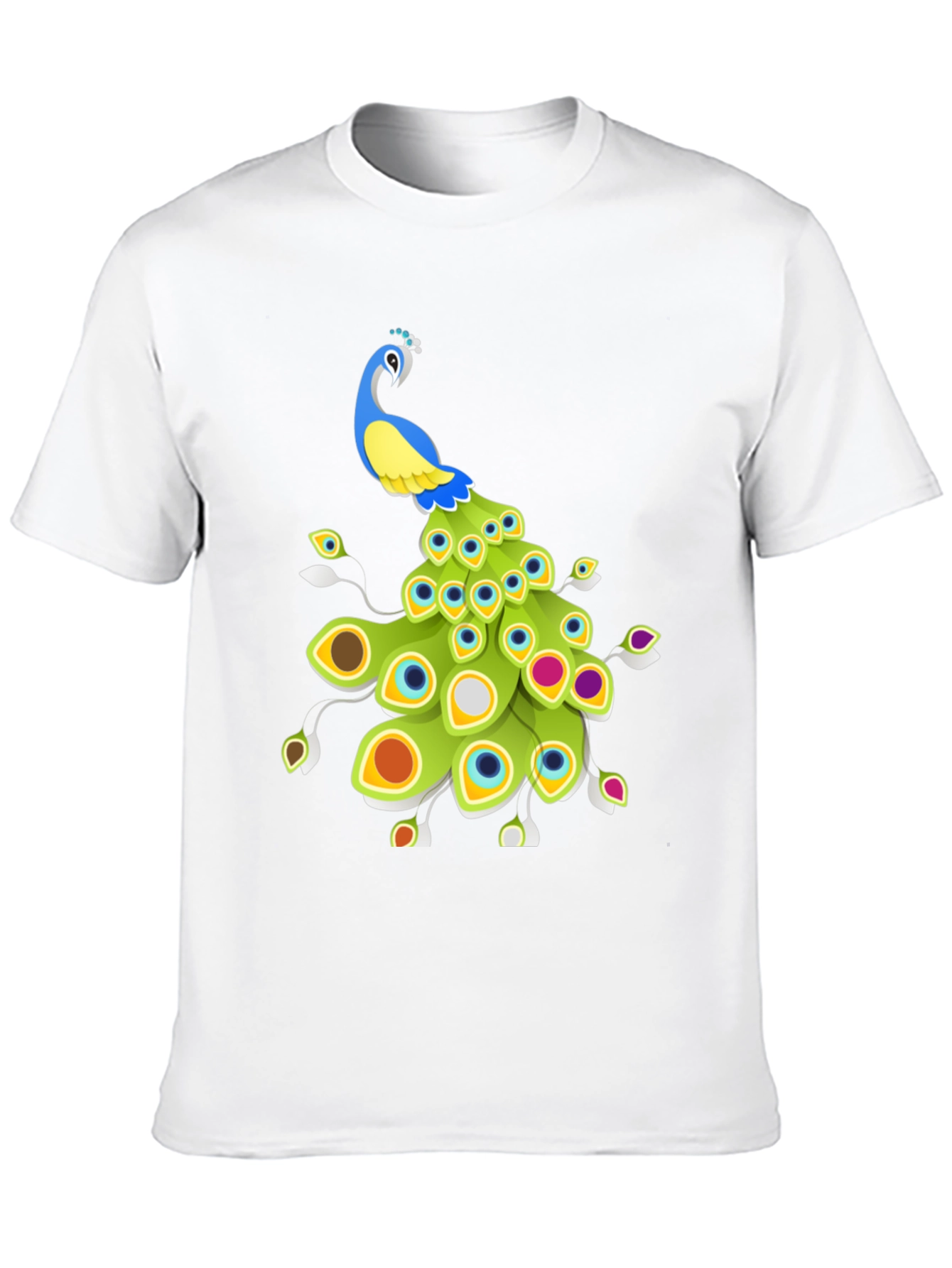 Peacock Graphic Tee - Stylish Mens Black T-Shirt