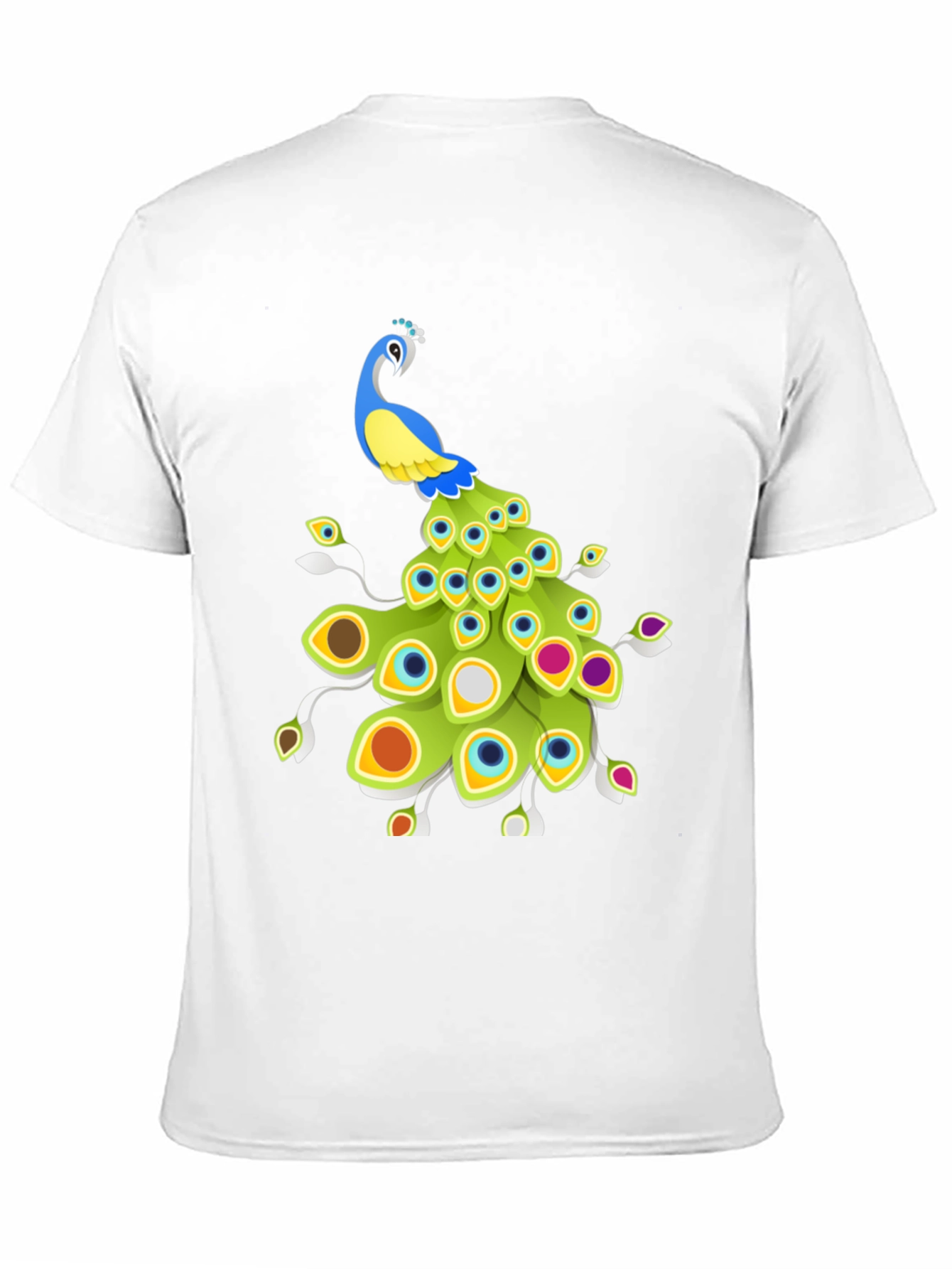 Peacock Graphic Tee - Stylish Mens Black T-Shirt