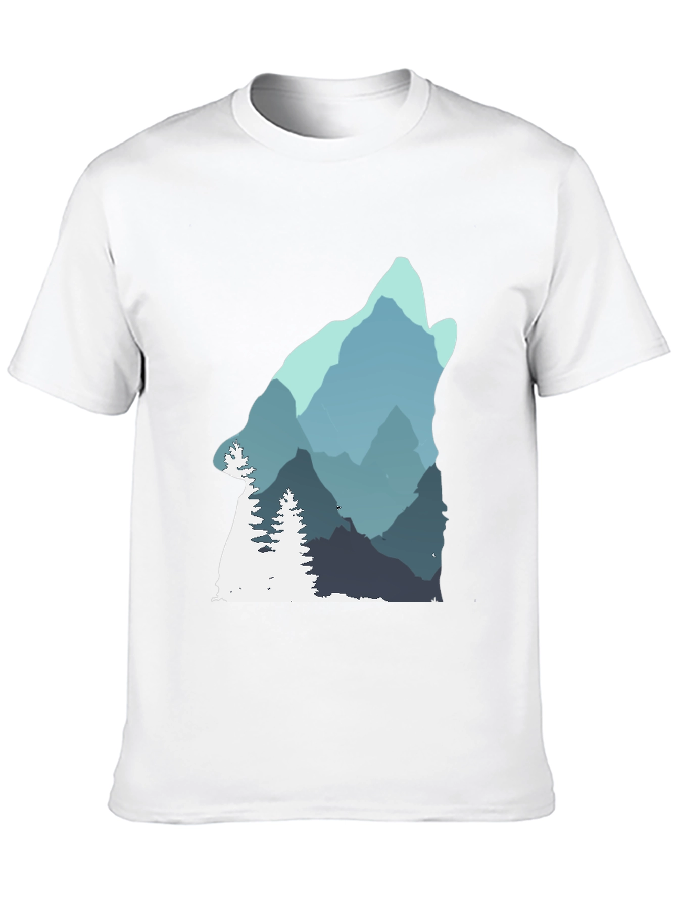 Wolf Mountain Graphic Tee - Nature Inspired Design
