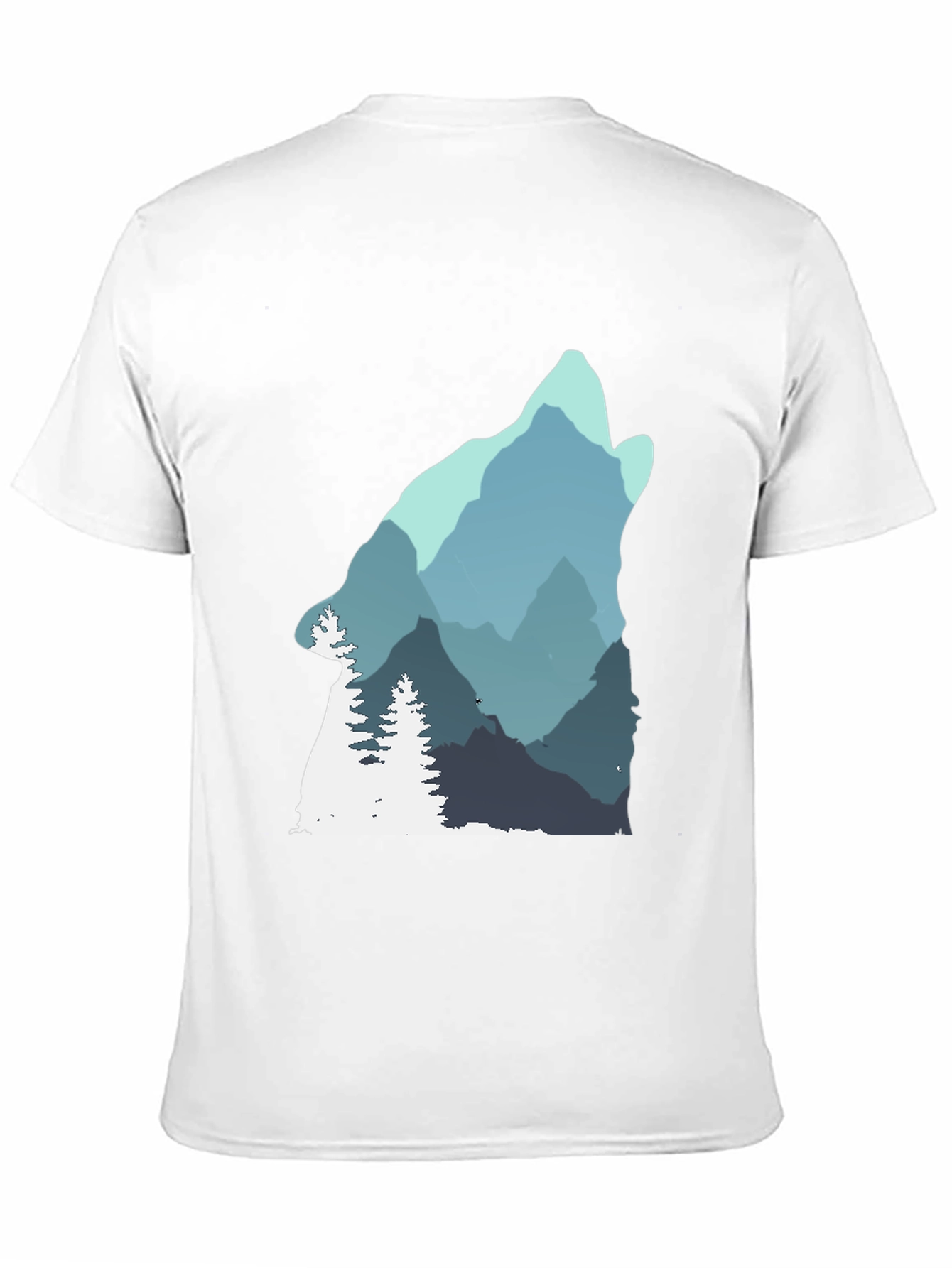 Wolf Mountain Graphic Tee - Nature Inspired Design