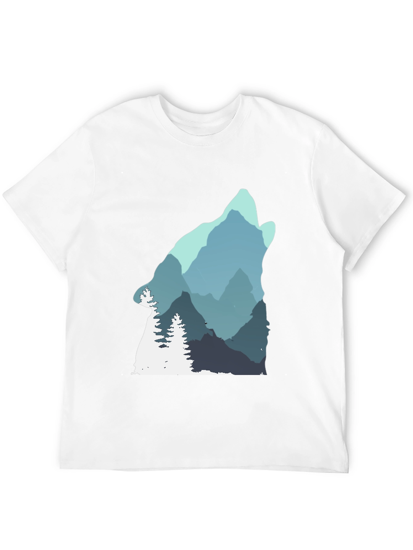 Wolf Mountain Graphic Tee - Nature Inspired Design