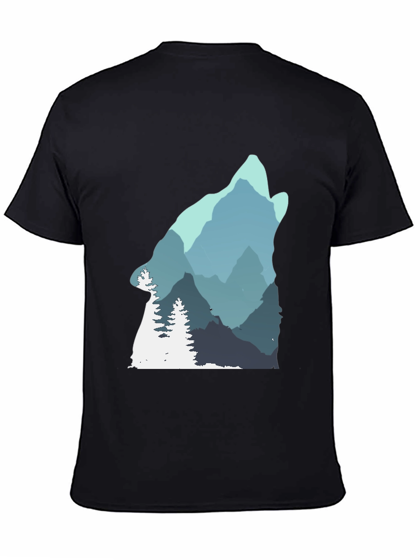 Wolf Mountain Graphic Tee - Nature Inspired Design