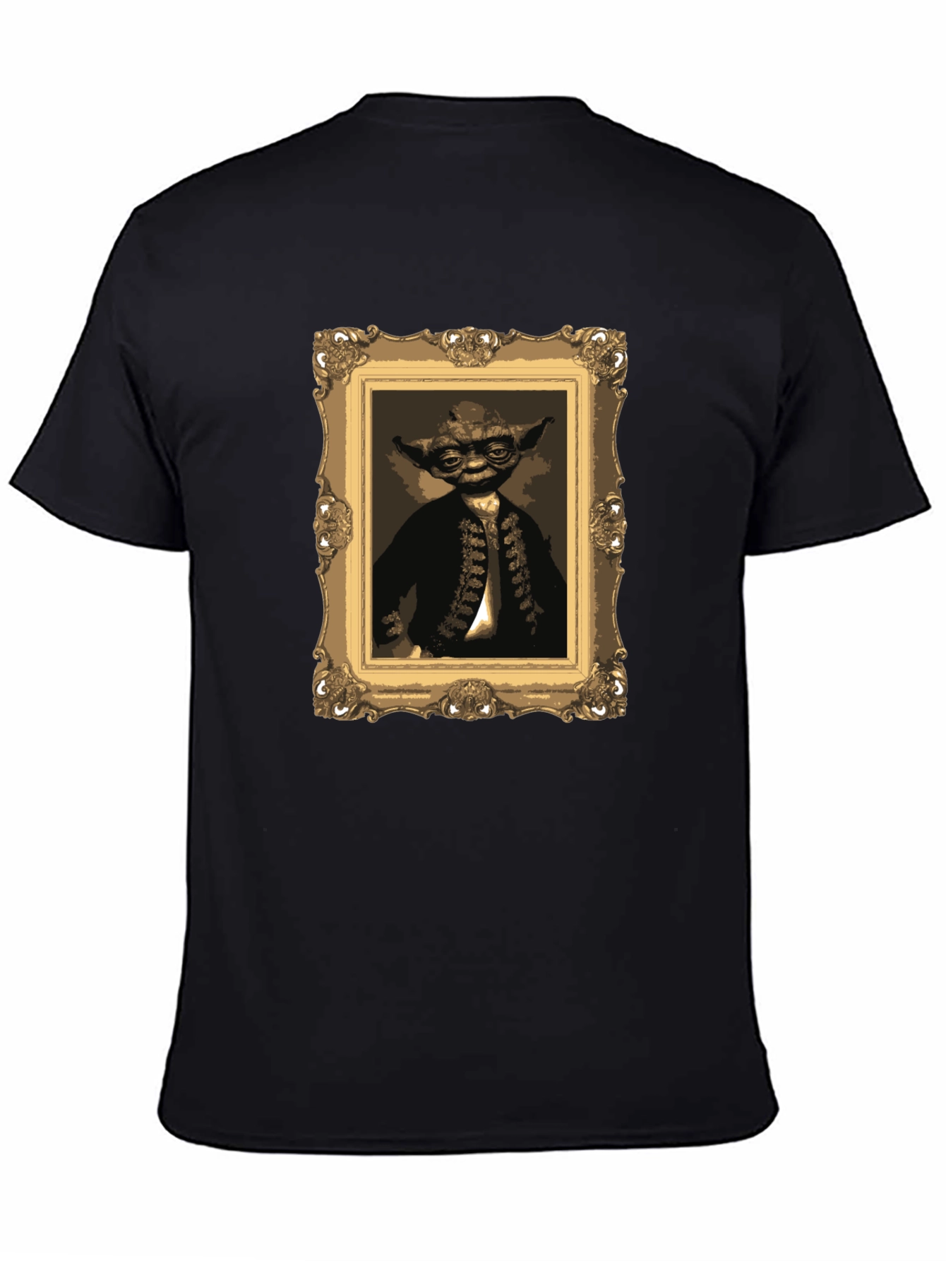 Yoda Portrait Graphic Tee - Black Crew Neck