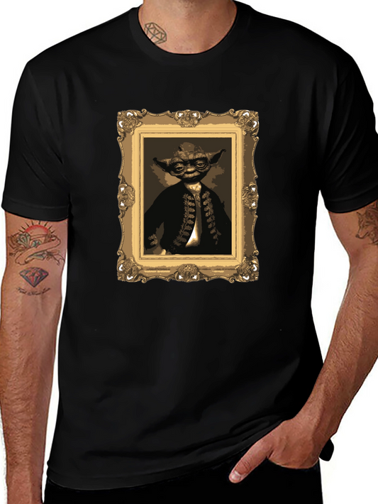 Yoda Portrait Graphic Tee - Black Crew Neck